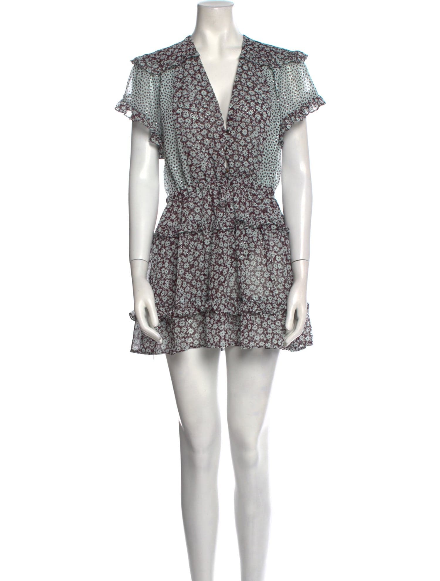 Floral Print Mini Dress - Image 1