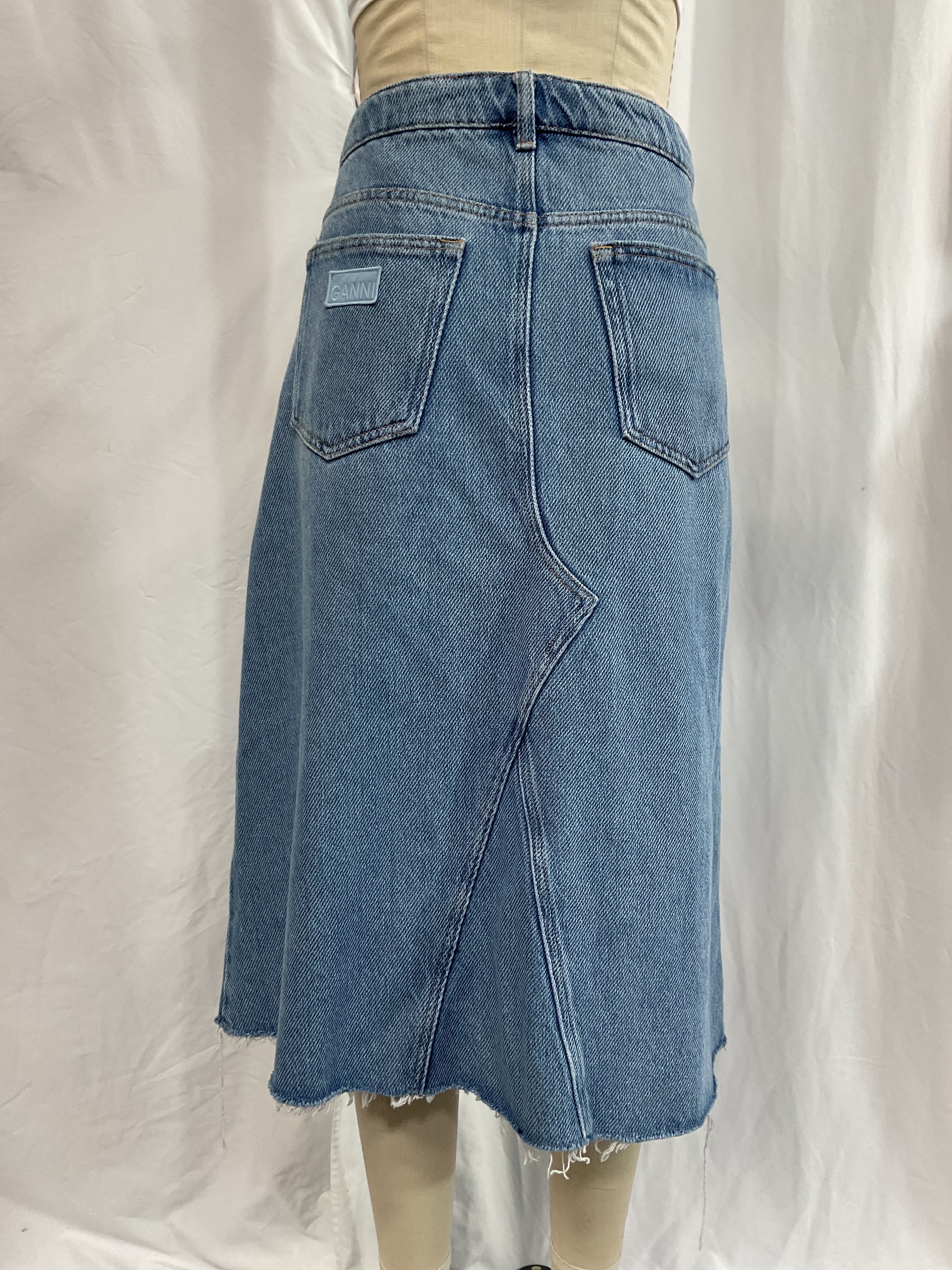Organic Denim Midi Skirt - Image 2