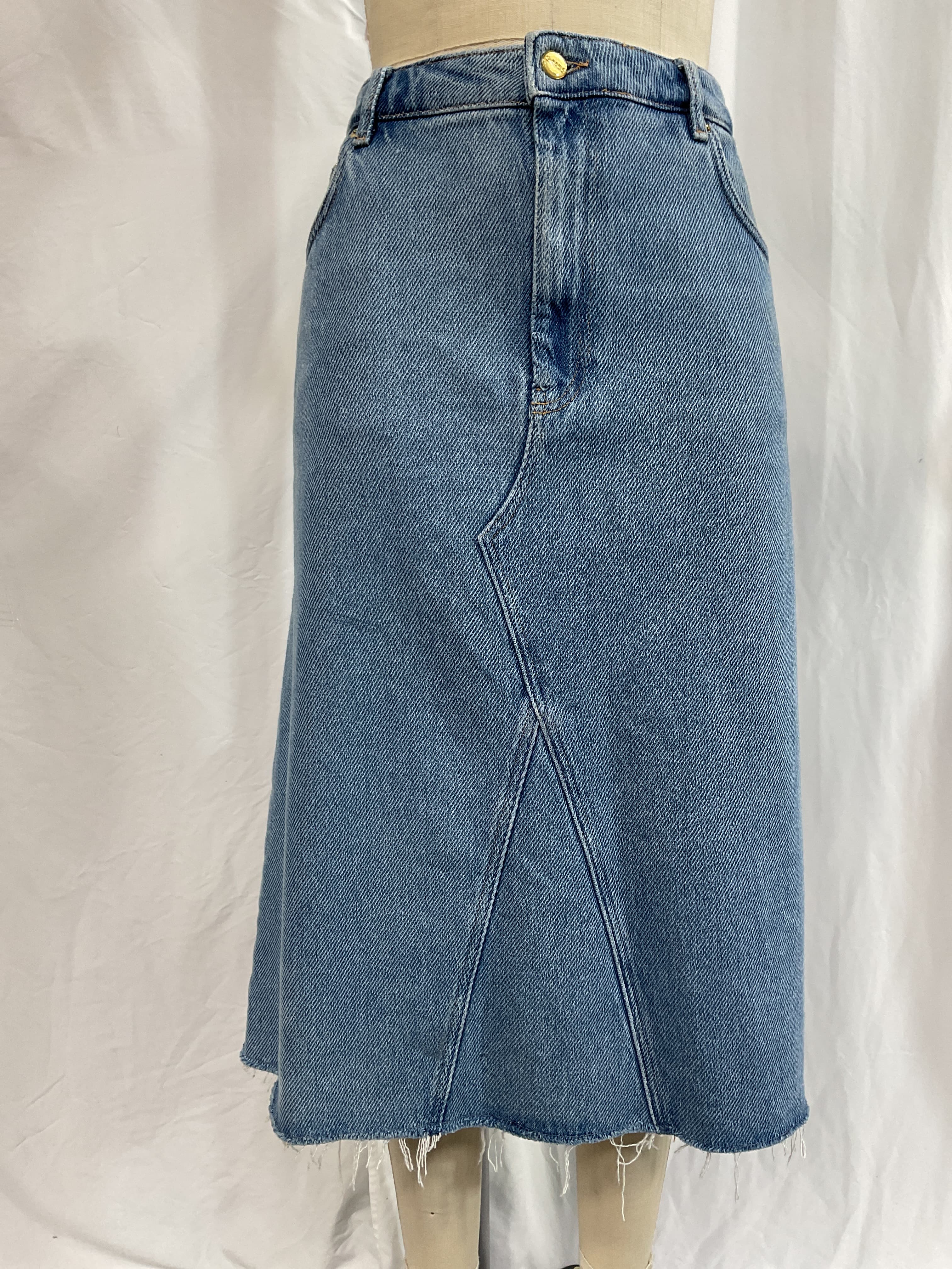 Organic Denim Midi Skirt - Image 3