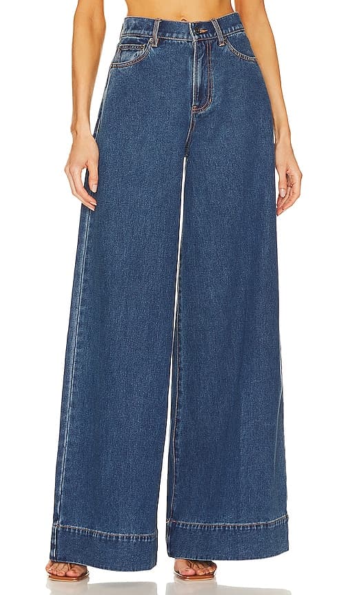 Haizley Extra Wide Leg In Bright Blue - Image 1