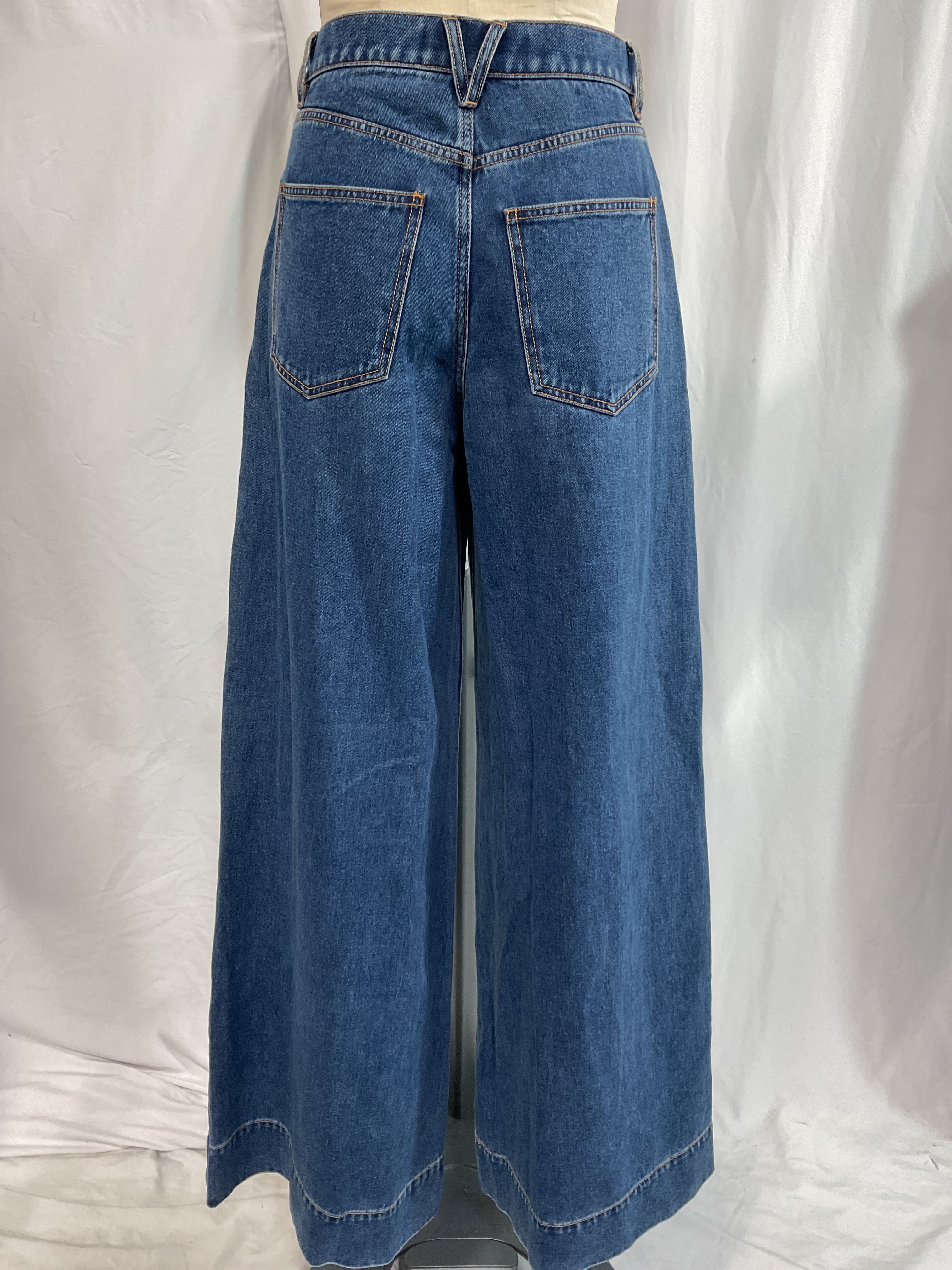 Haizley Extra Wide Leg In Bright Blue - Image 2