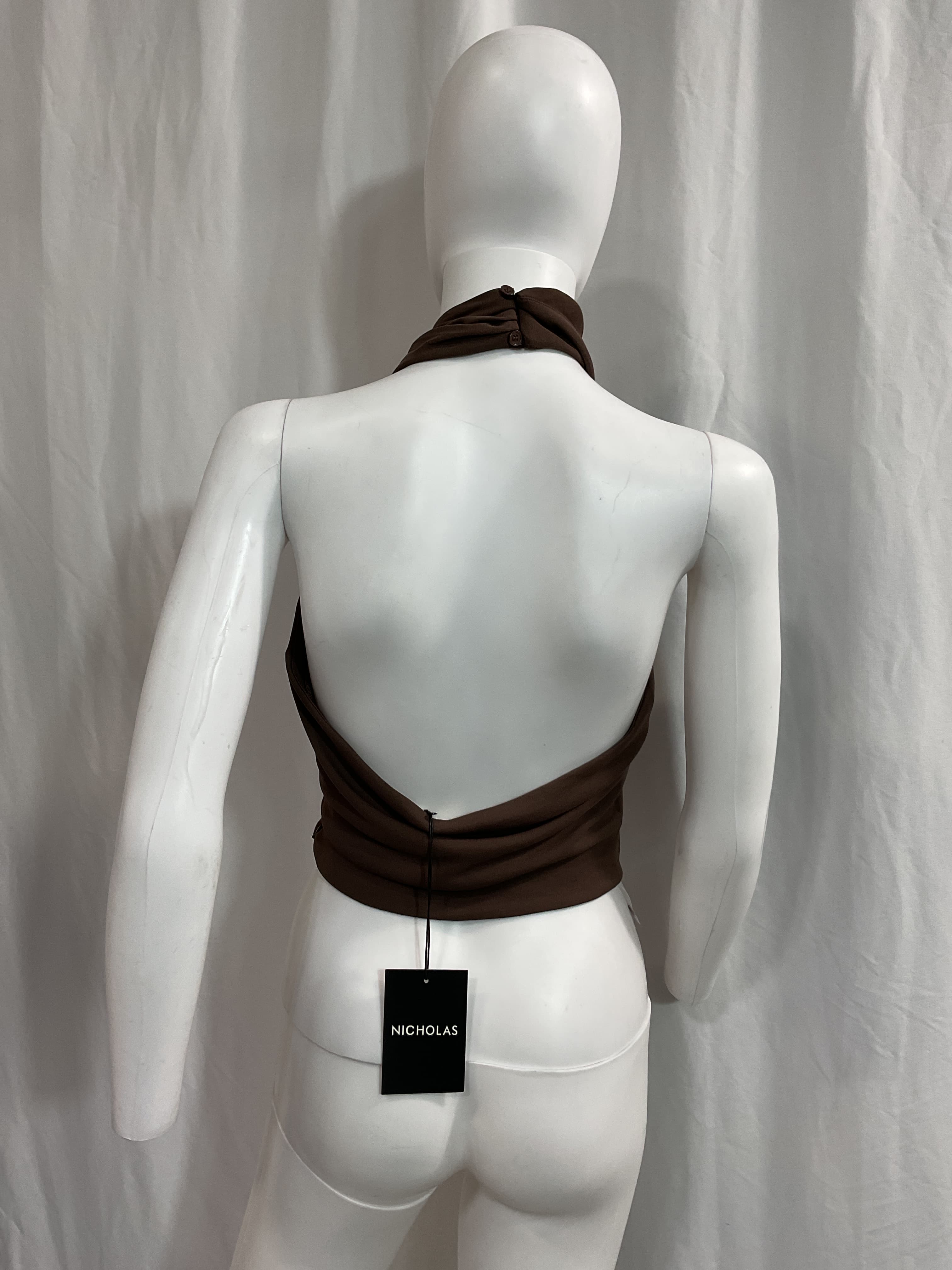 Kaia Crop Top In Mocha - Image 2