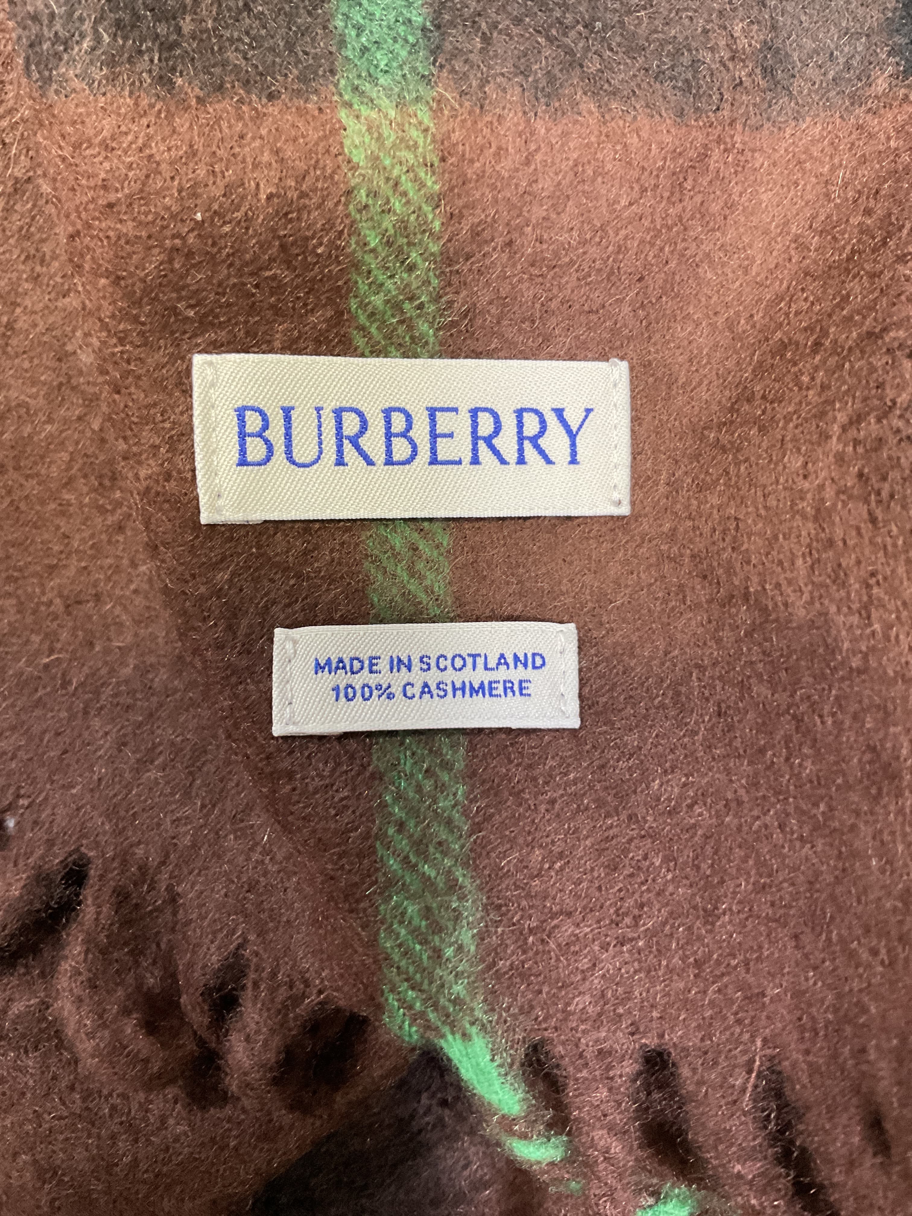 Giant Check Scarf In Brown - Image 4