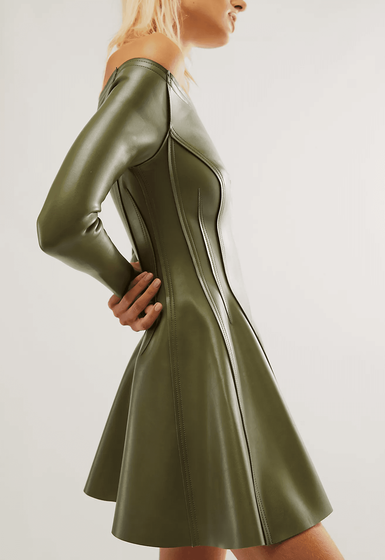 Off Shoulder Grace Mini Dress - Image 1