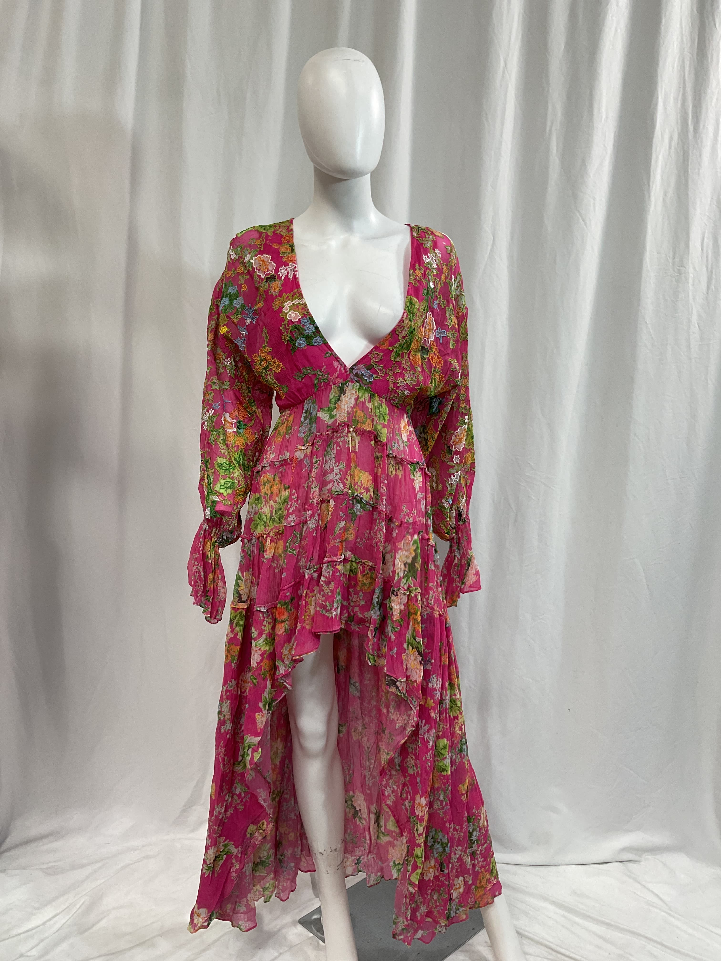 Miyu High Low Dress In Pink - Image 2
