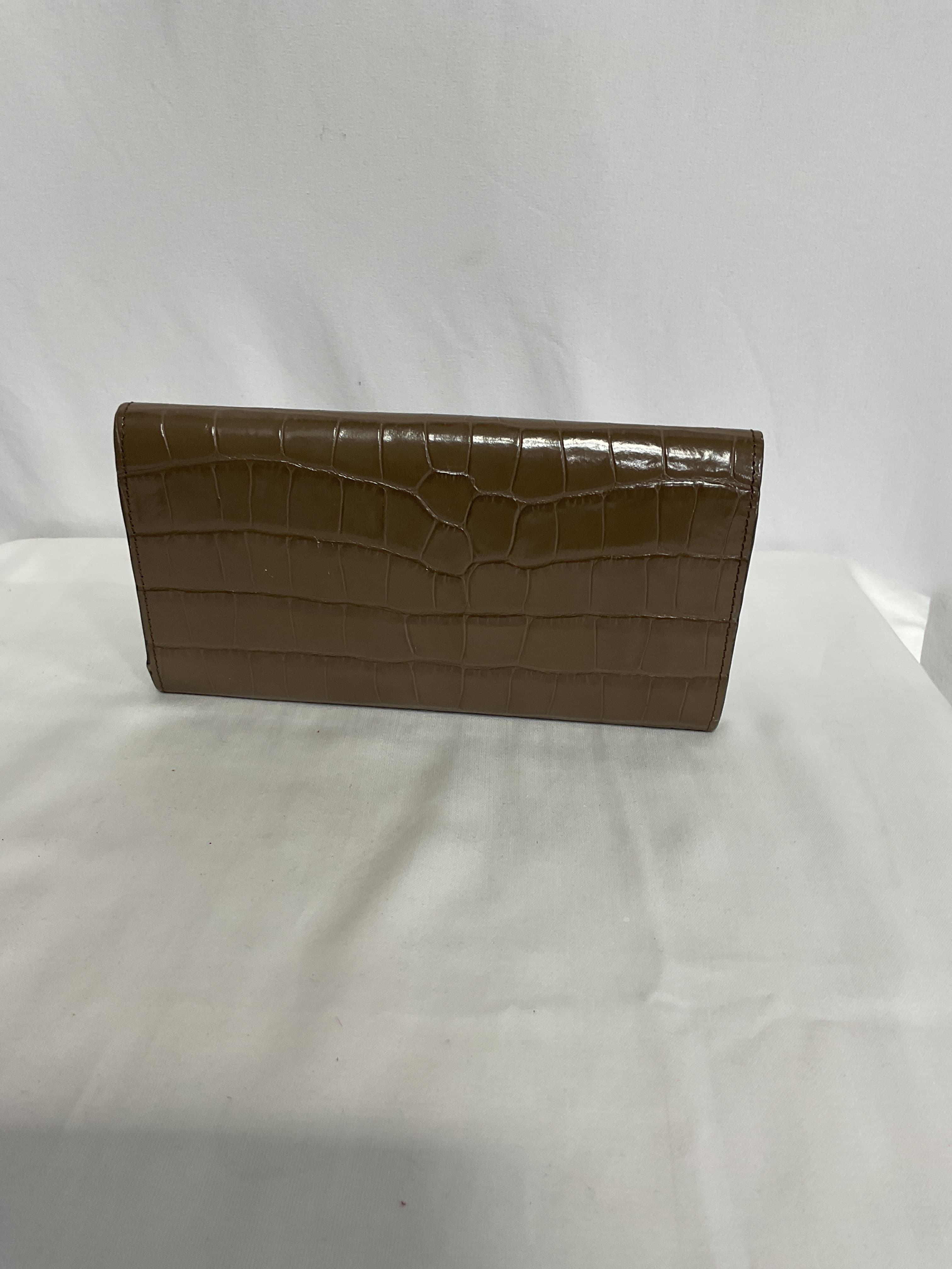 C Embossed Croc Clutch - Image 3