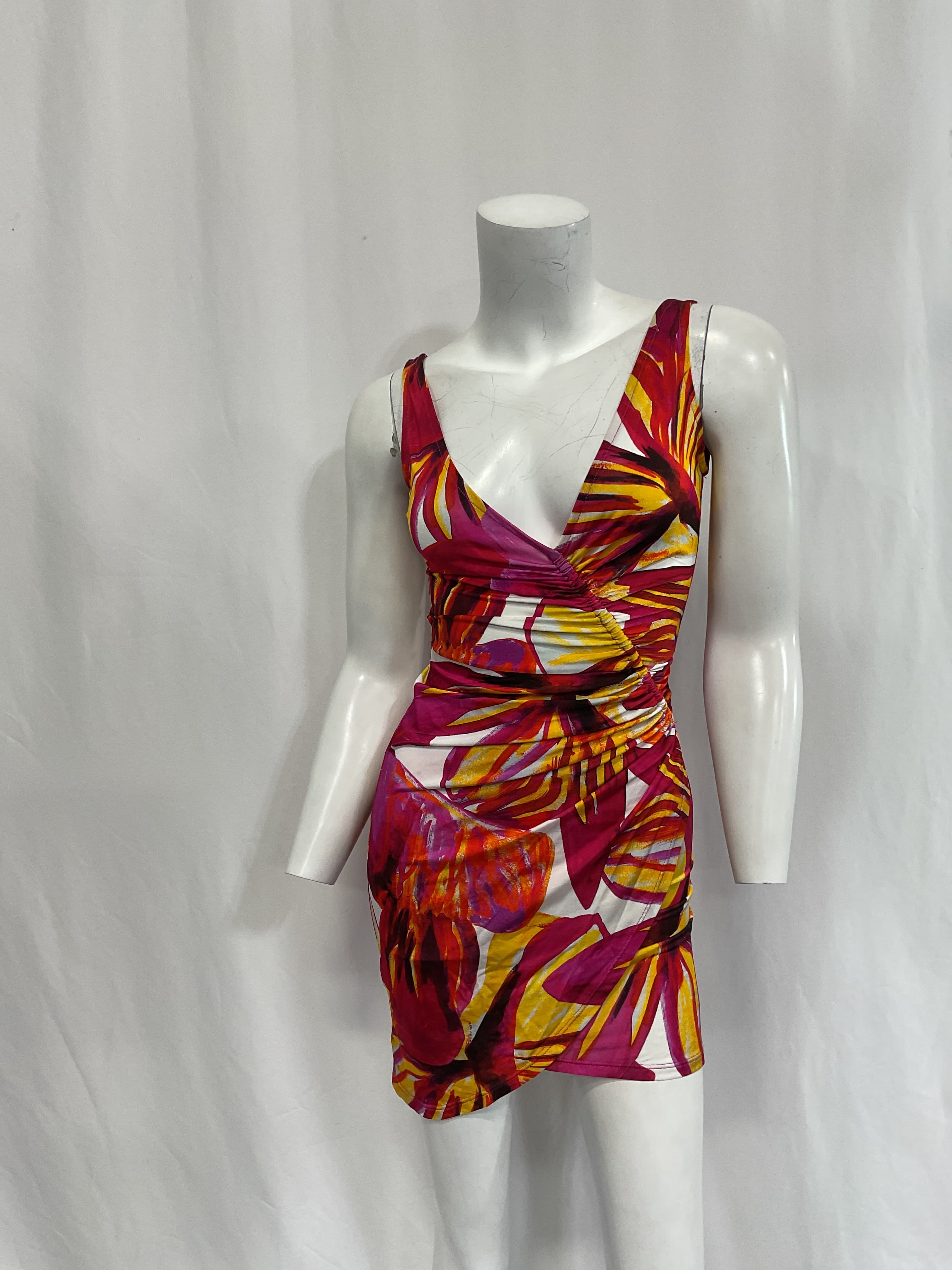 Summer Solstice Wrap-Effect Ruched Printed Stretch-Jersey Mini Dress - Image 2