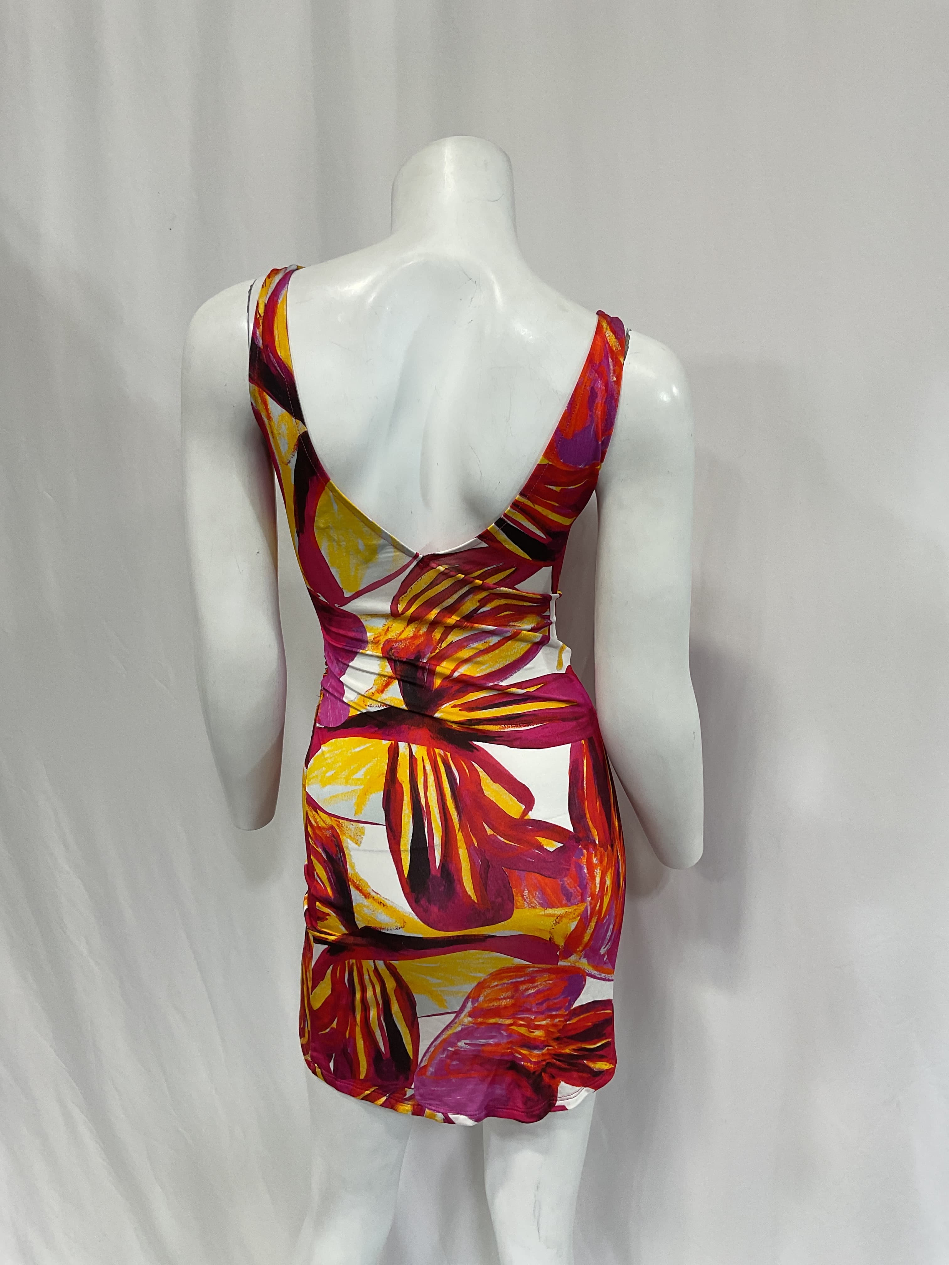 Summer Solstice Wrap-Effect Ruched Printed Stretch-Jersey Mini Dress - Image 3