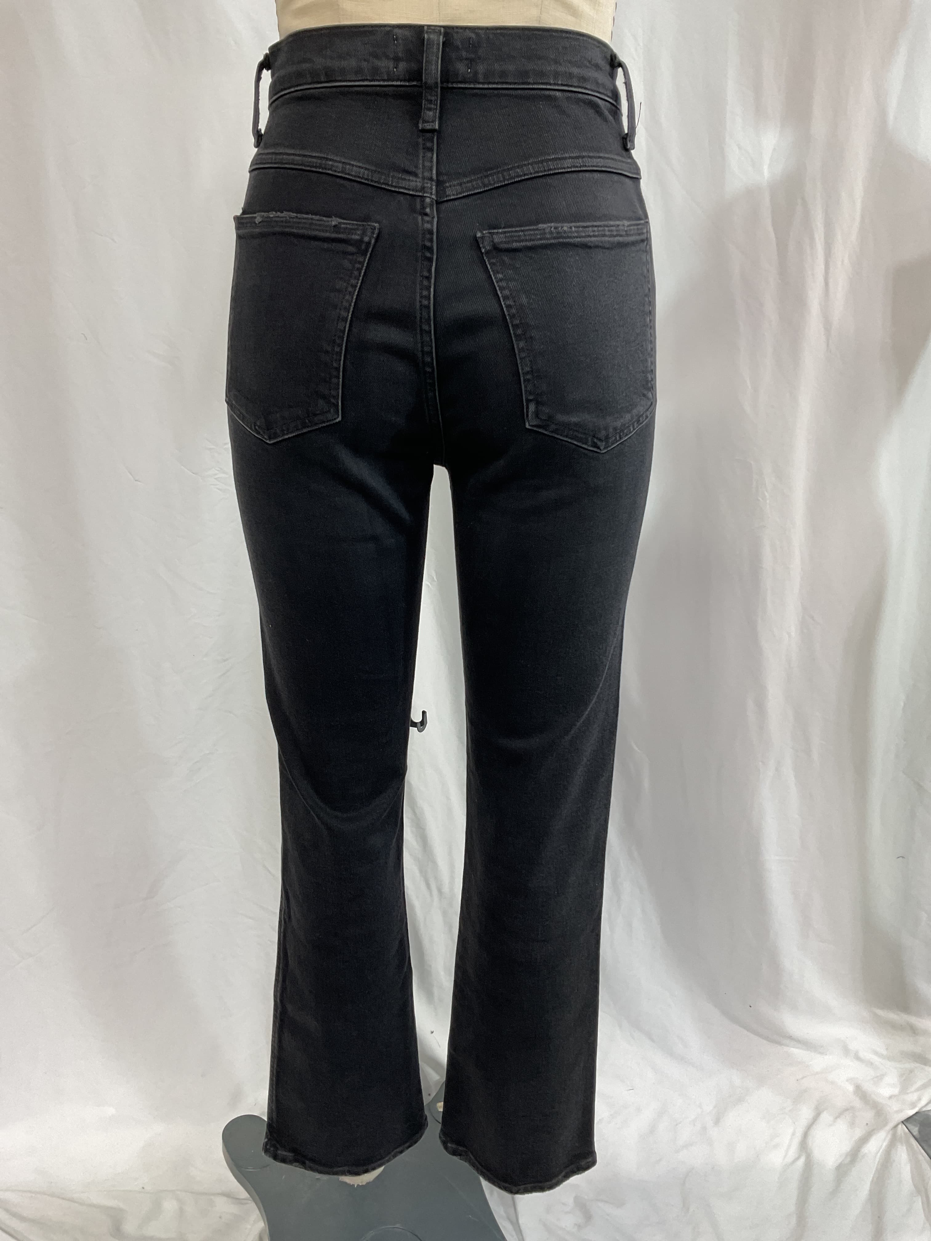 Pinch Waist High Rise Kick Flare In Panoramic - Image 3