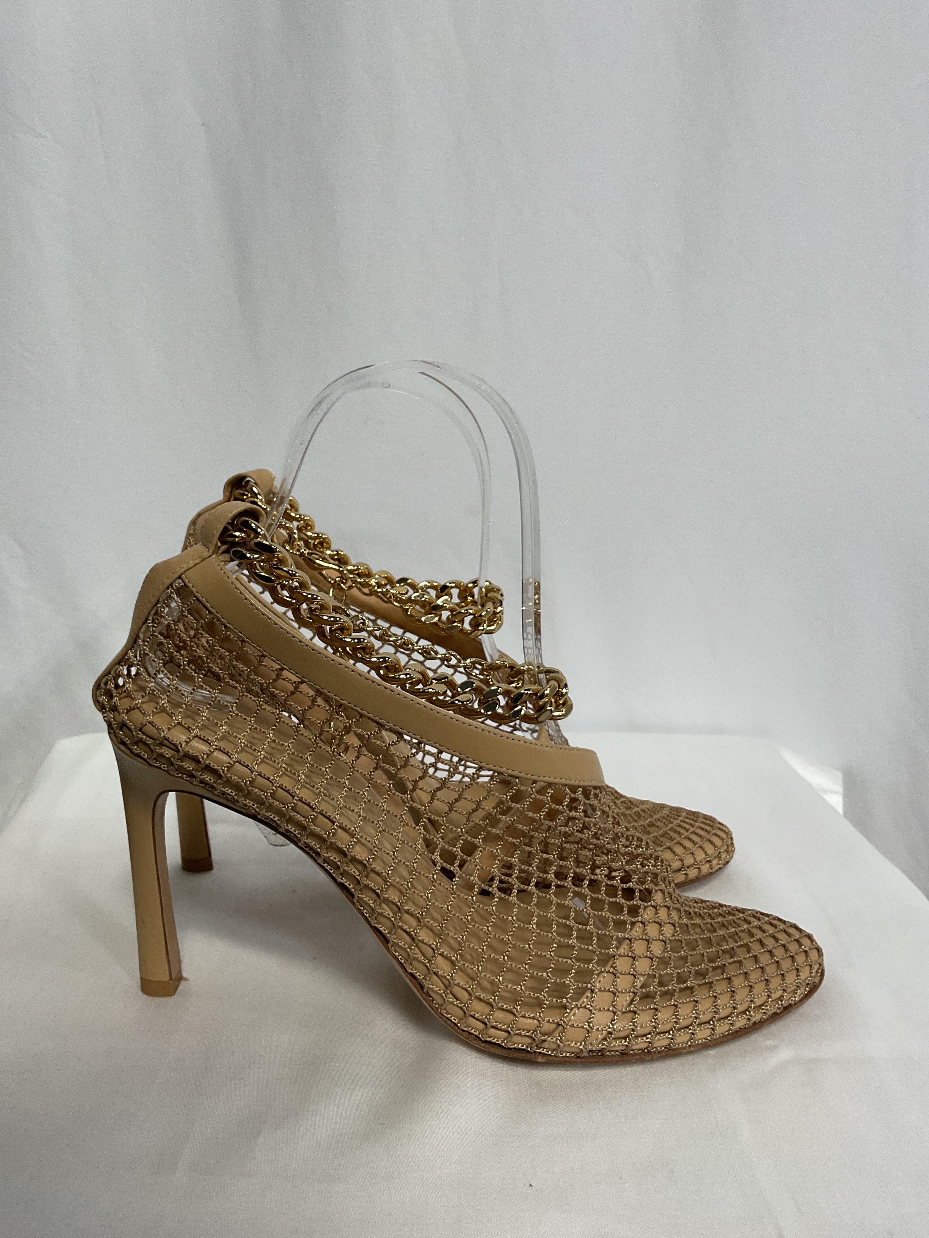 Embellished Mesh And Leather Pumps - Image 3