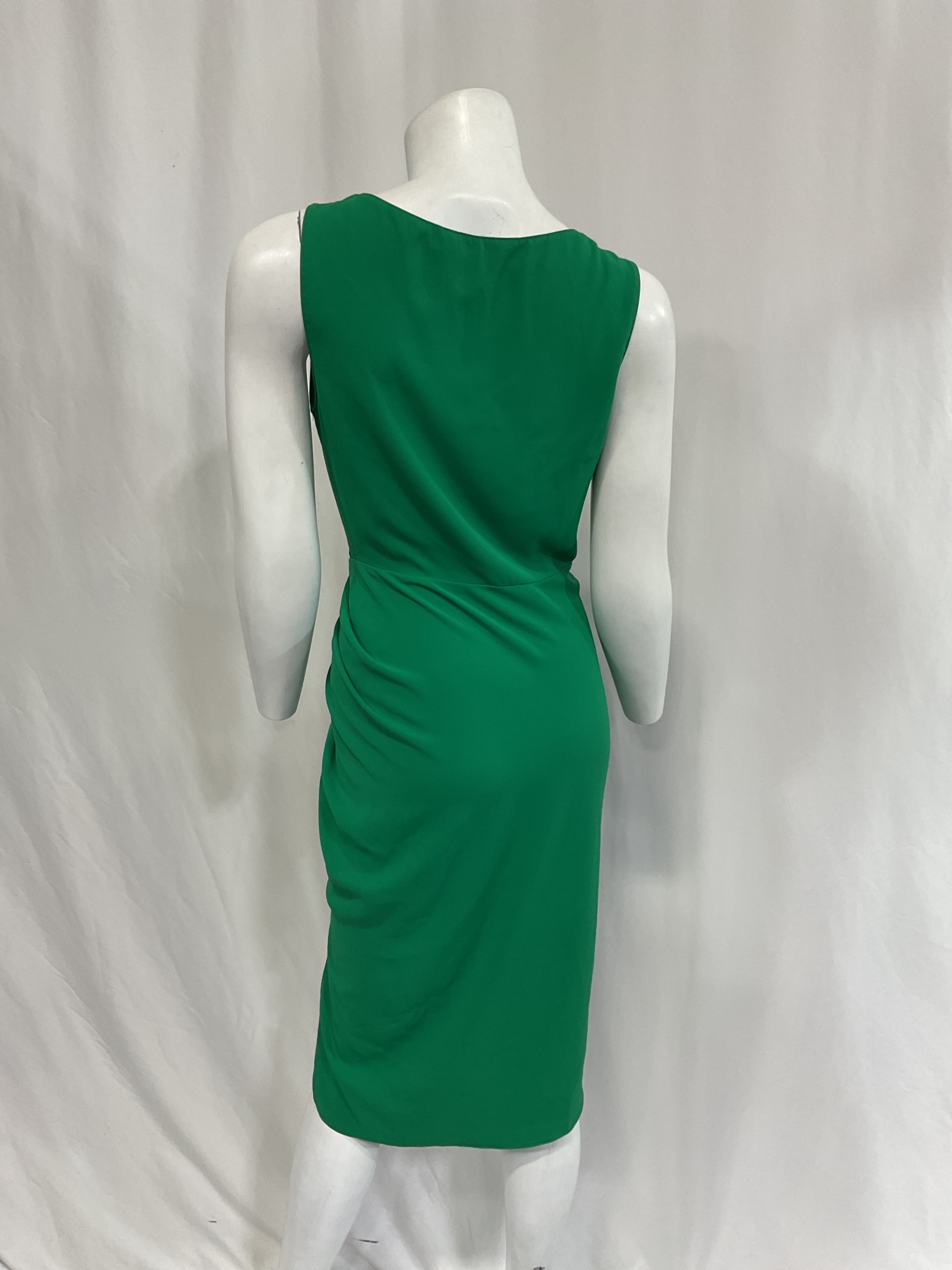 Pomona Dress In Dark Green - Image 2