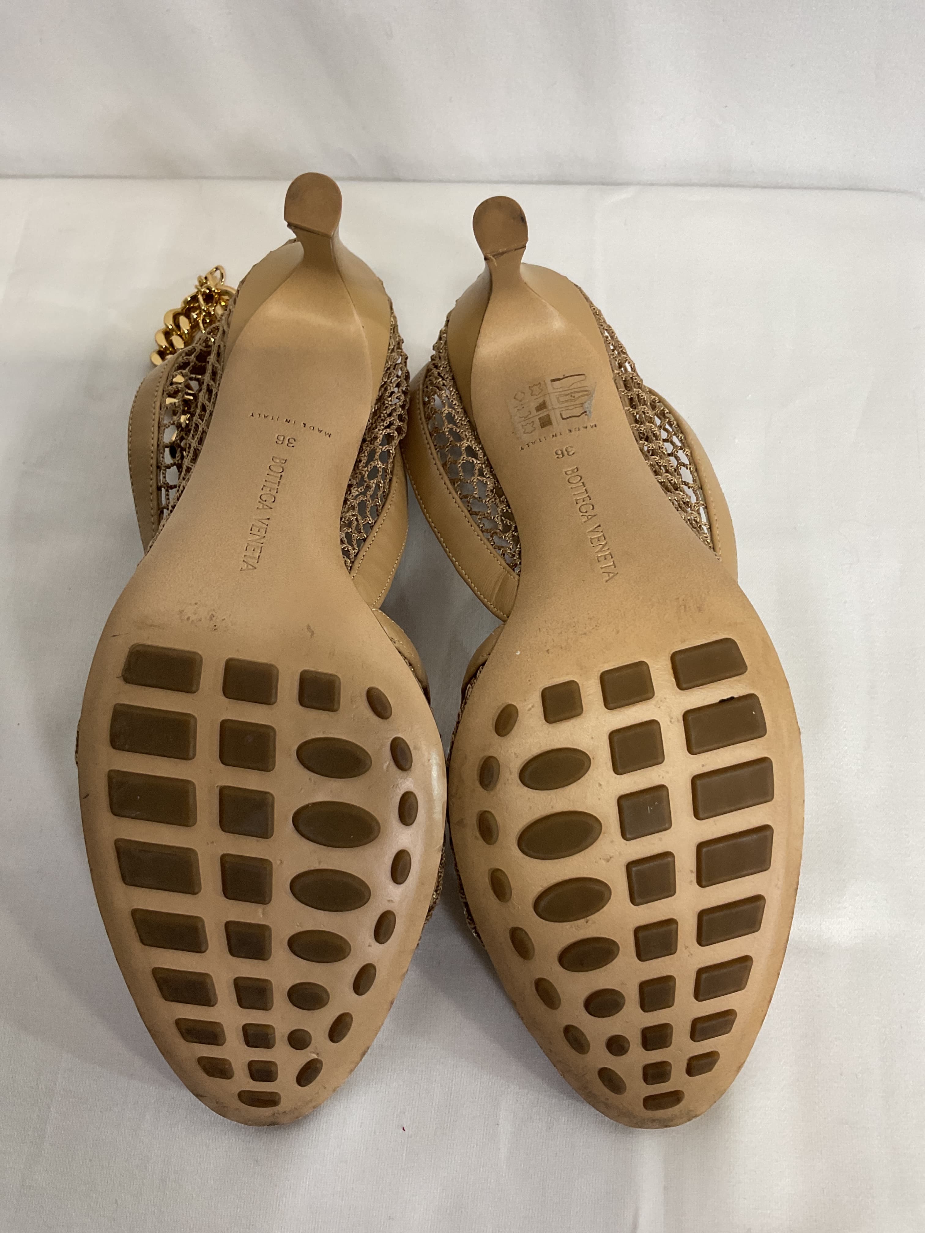 Embellished Mesh And Leather Pumps - Image 4