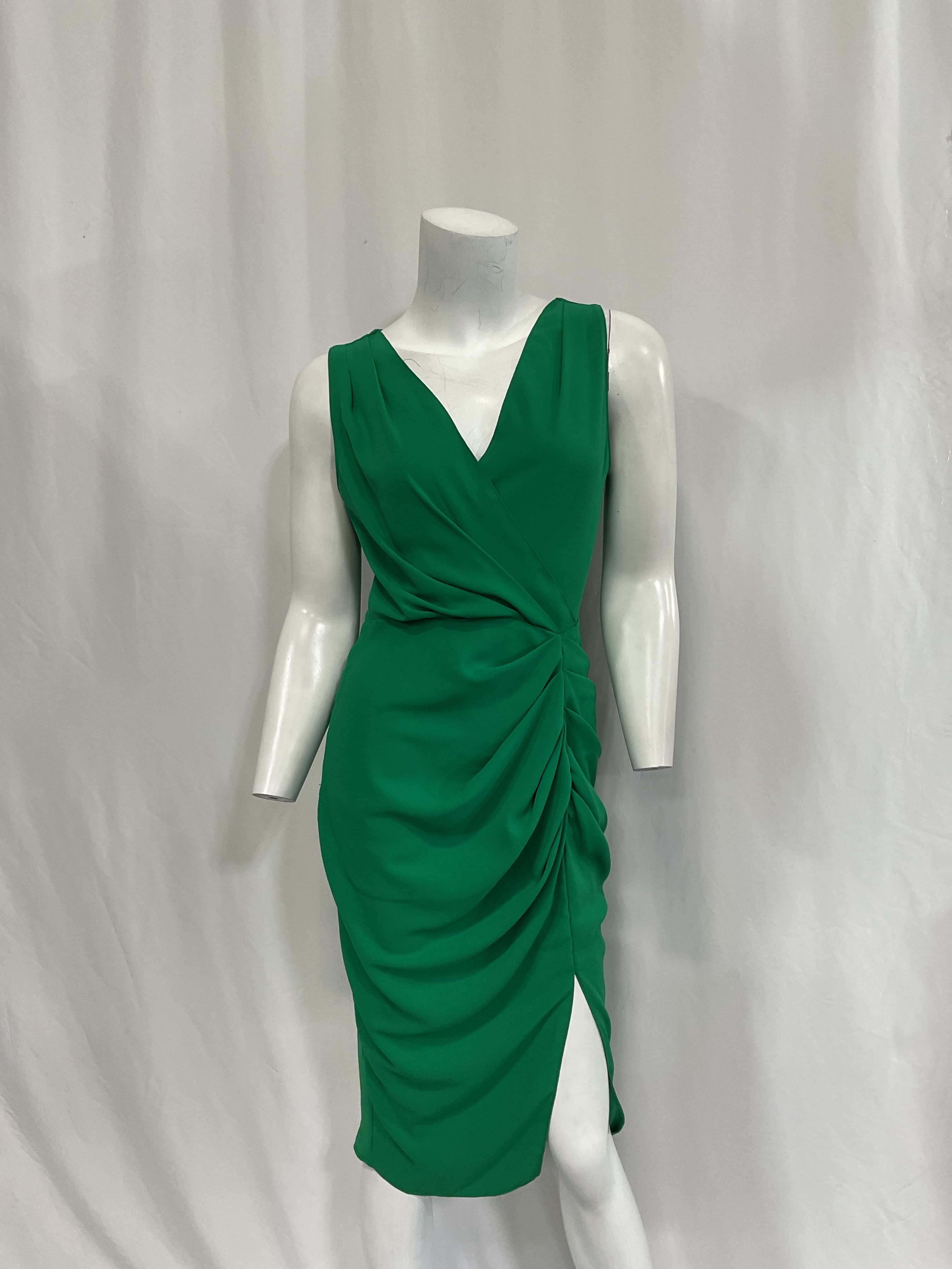 Pomona Dress In Dark Green - Image 3