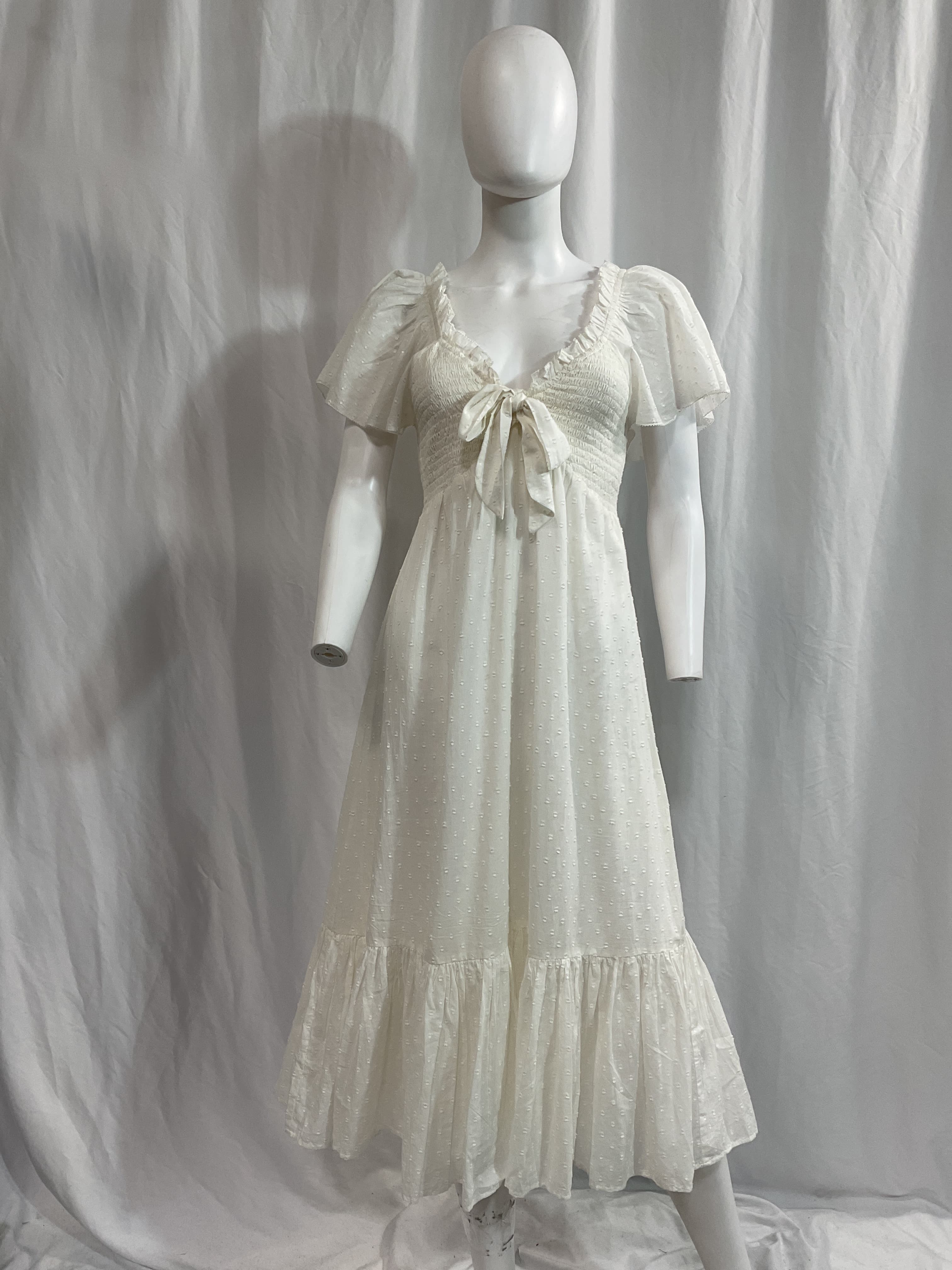 Ashlyn Midi Dress In Ivory - Image 3