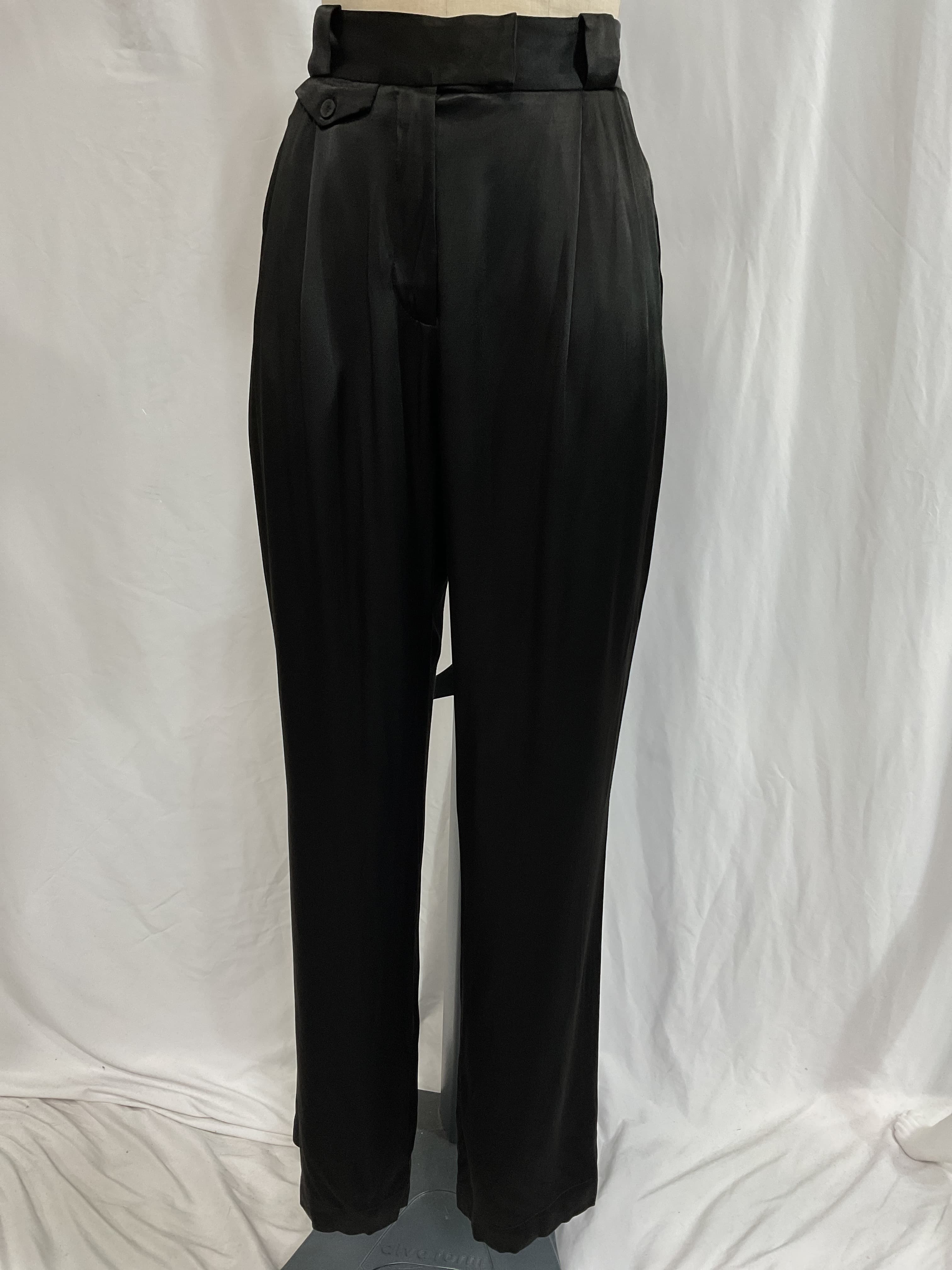 La Lune High Waisted Tailored Pant In Black - Image 2