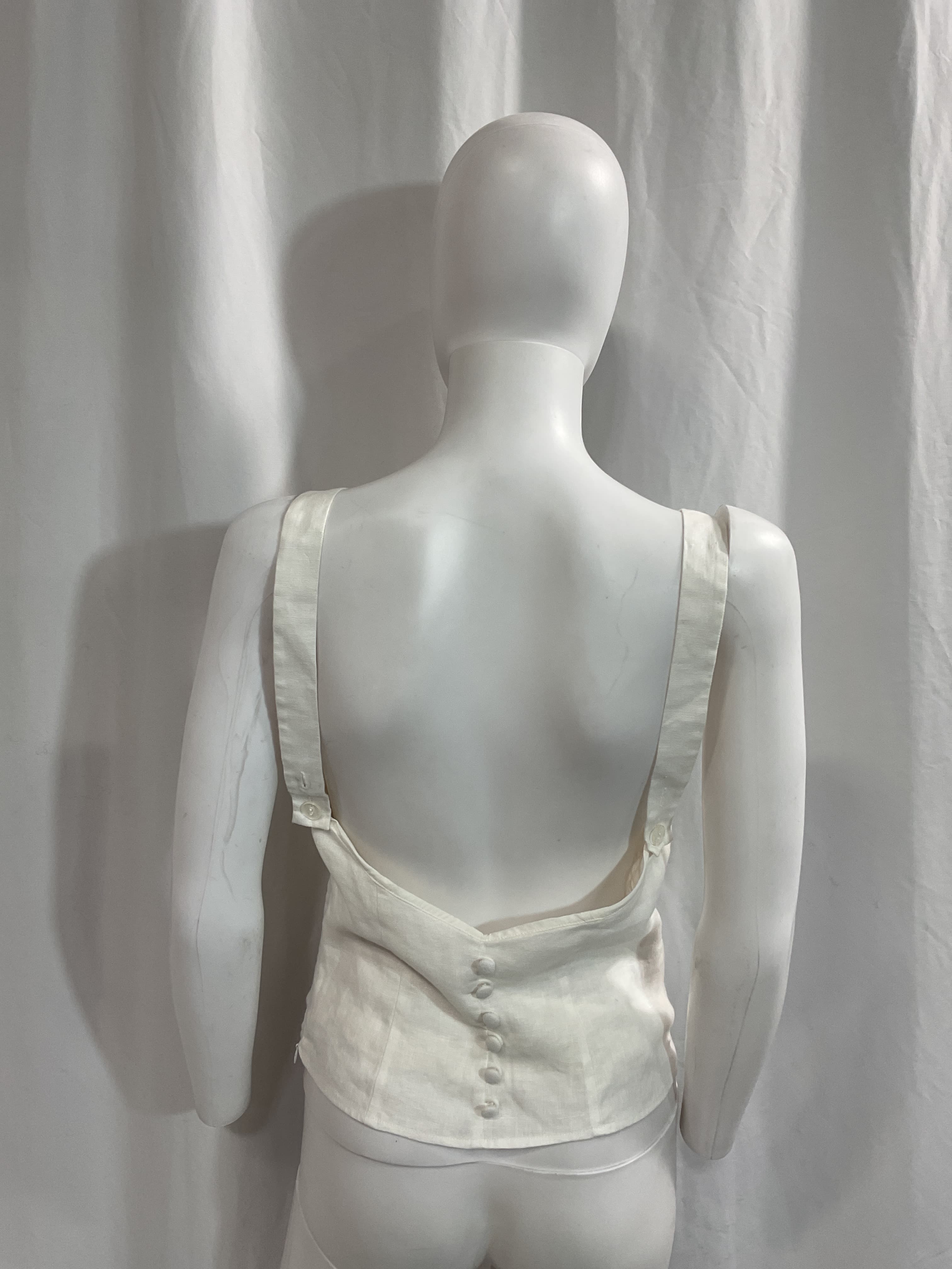 Marleigh Seamed Linen Top - Image 2