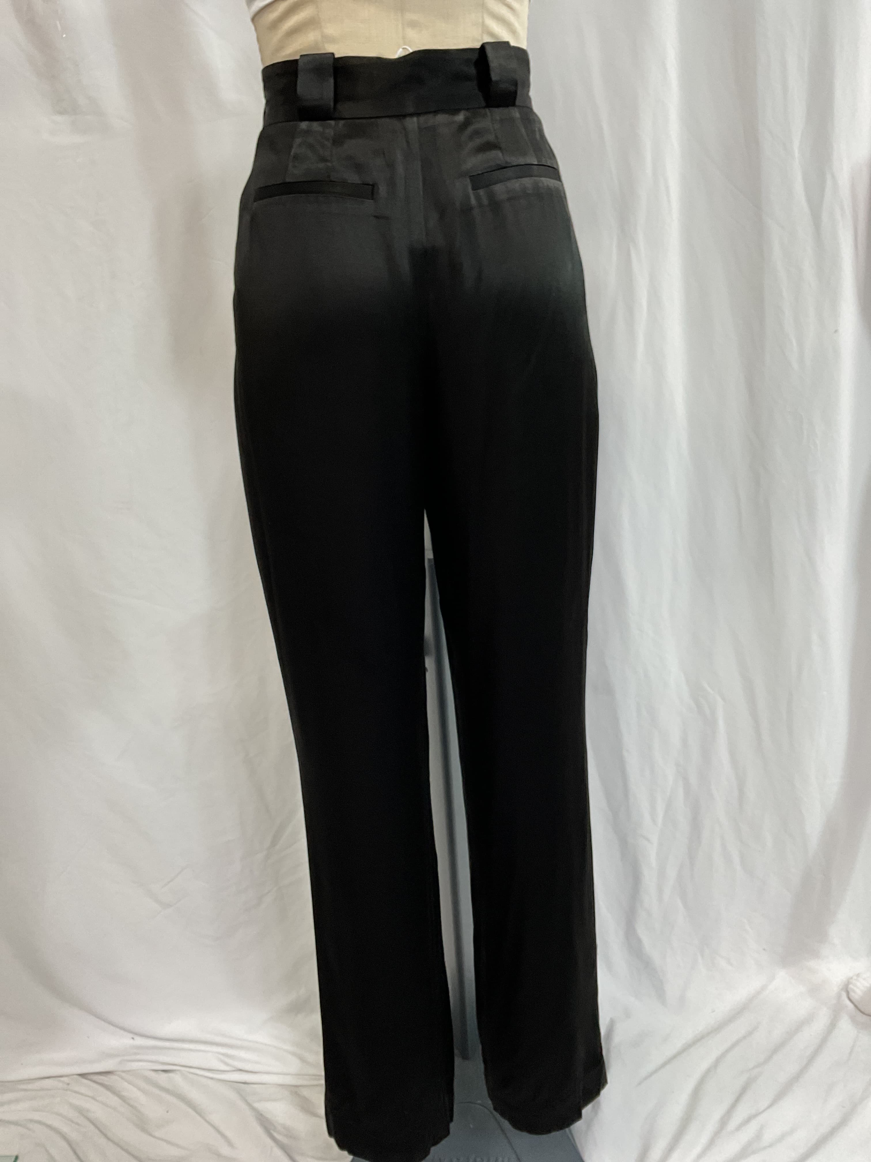 La Lune High Waisted Tailored Pant In Black - Image 3