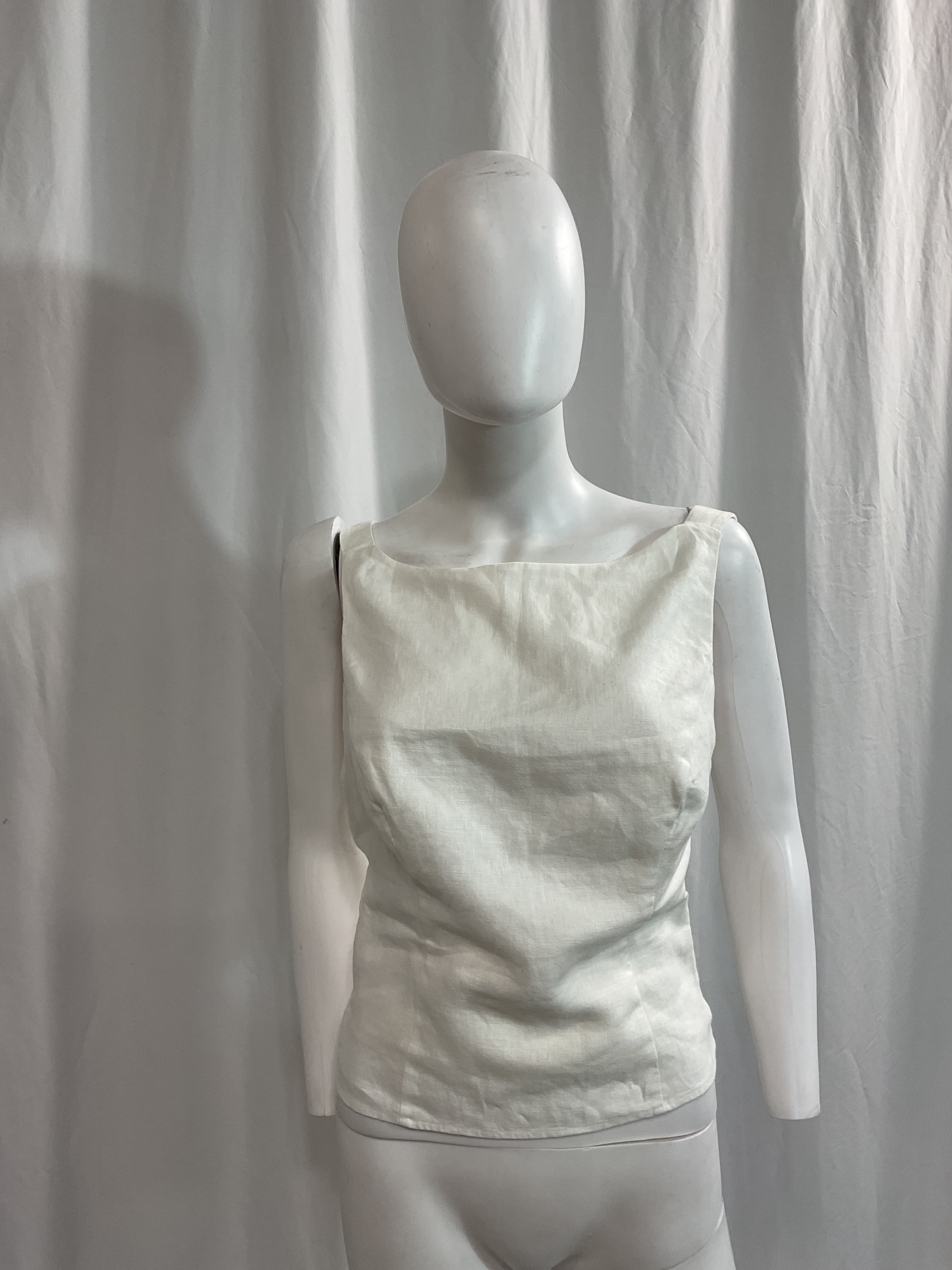 Marleigh Seamed Linen Top - Image 3