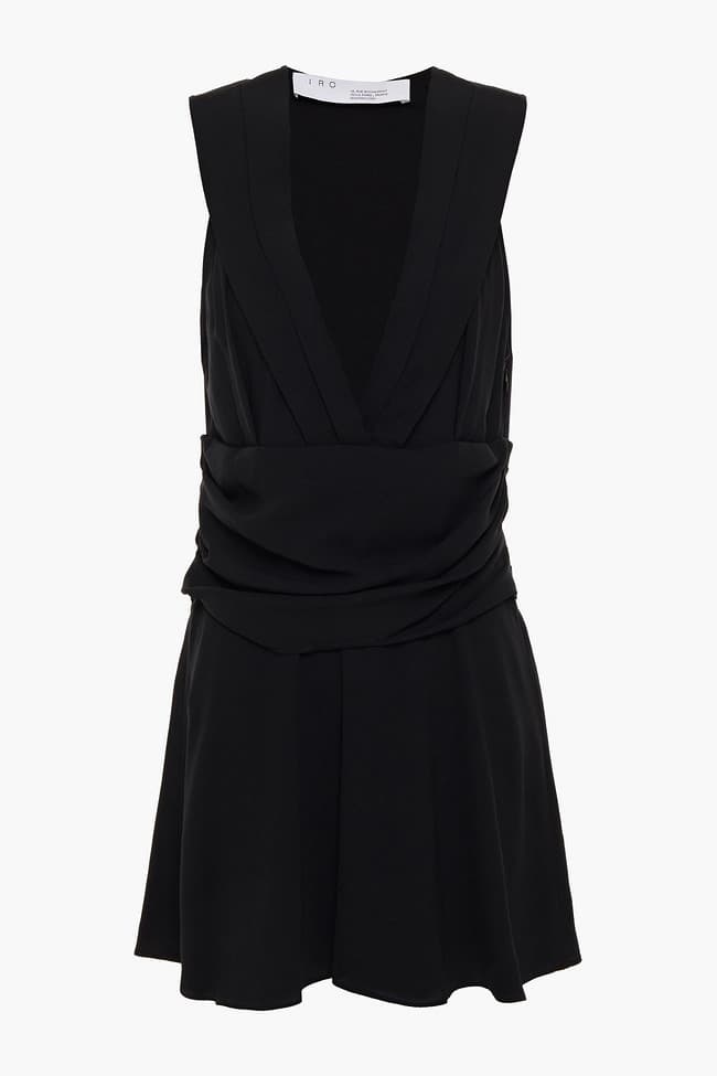 Biron Ruched Crepe Mini Dress - Image 1