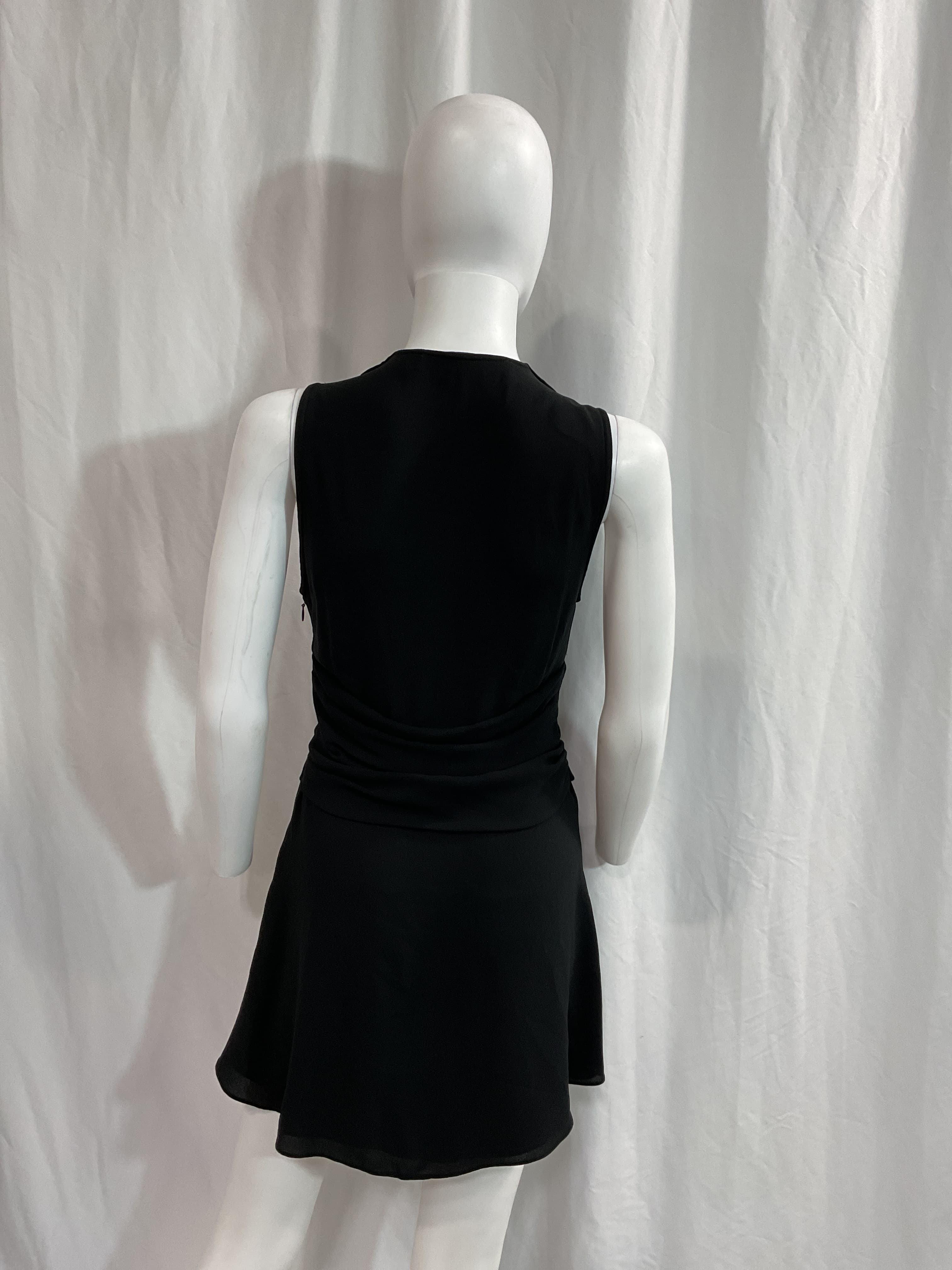 Biron Ruched Crepe Mini Dress - Image 2