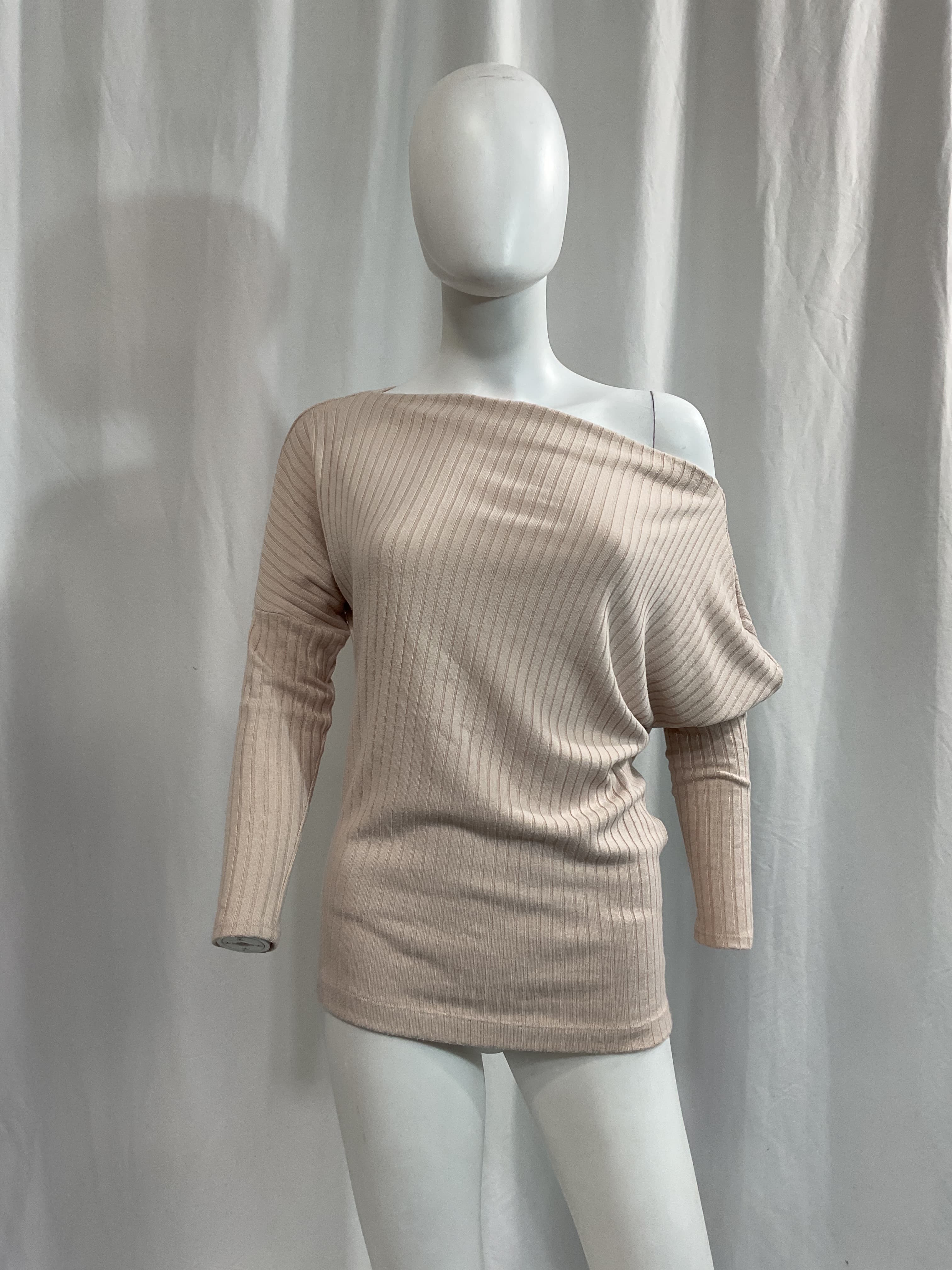 Sweater Rib Slouch Top In Rose Tan - Image 2