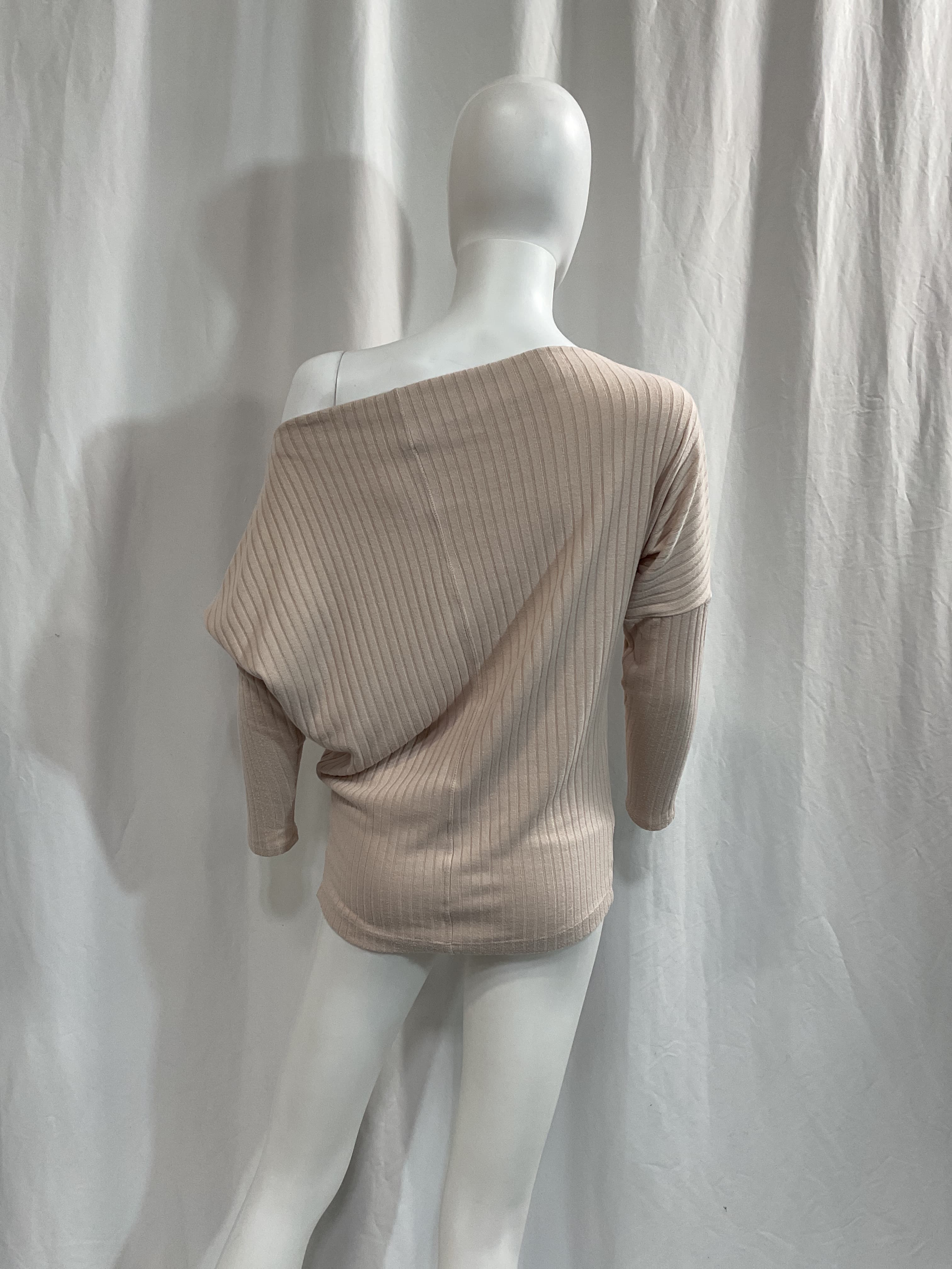 Sweater Rib Slouch Top In Rose Tan - Image 3