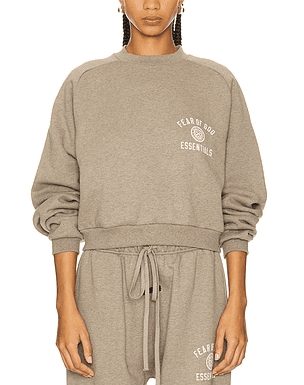 Cropped Crewneck Sweatshirt - Image 1