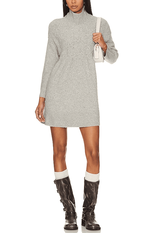 Jaci Sweater Dress In Heather Gray - Image 1