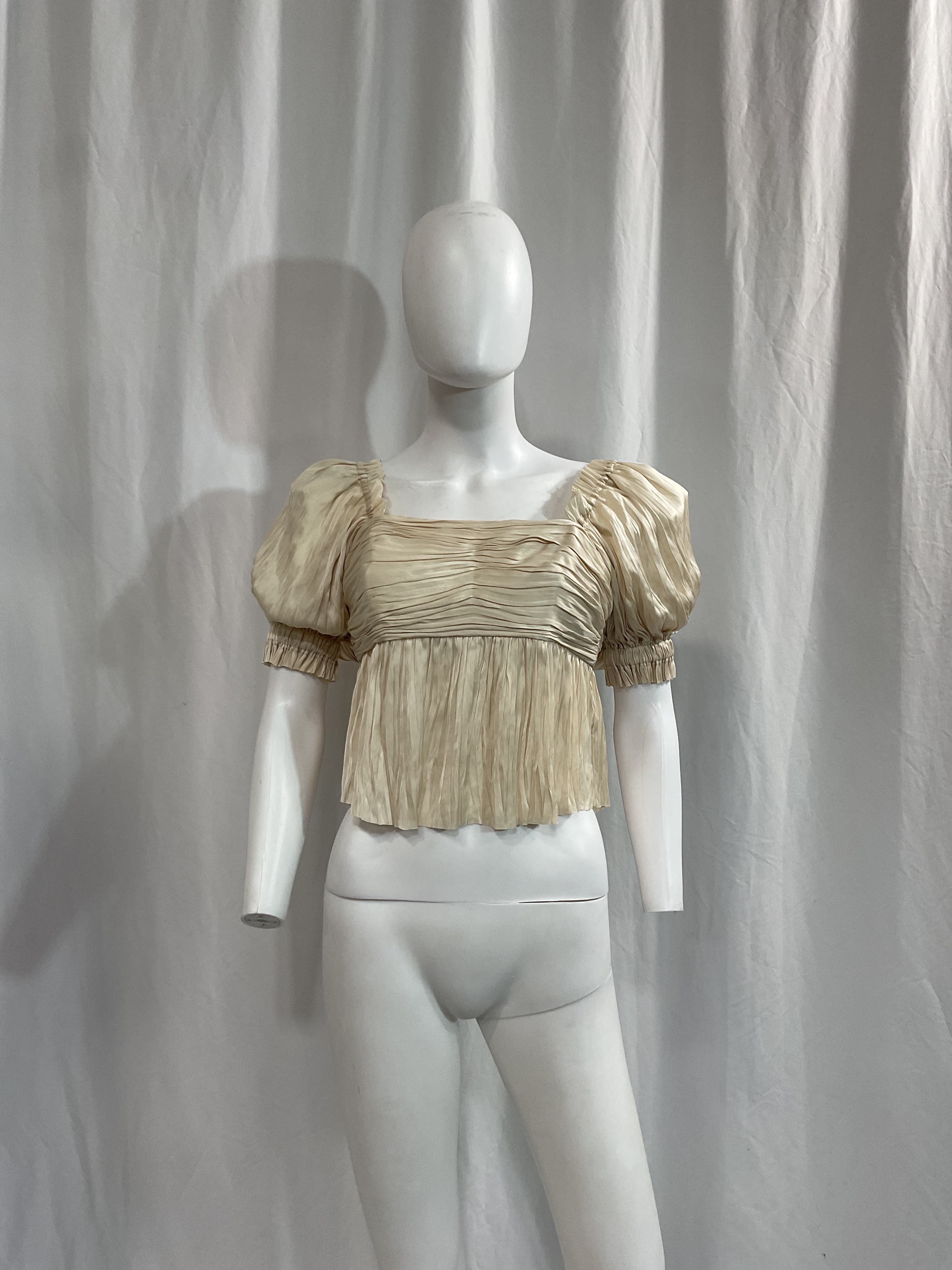 Puff-Sleeve Square-Neck Top - Image 2