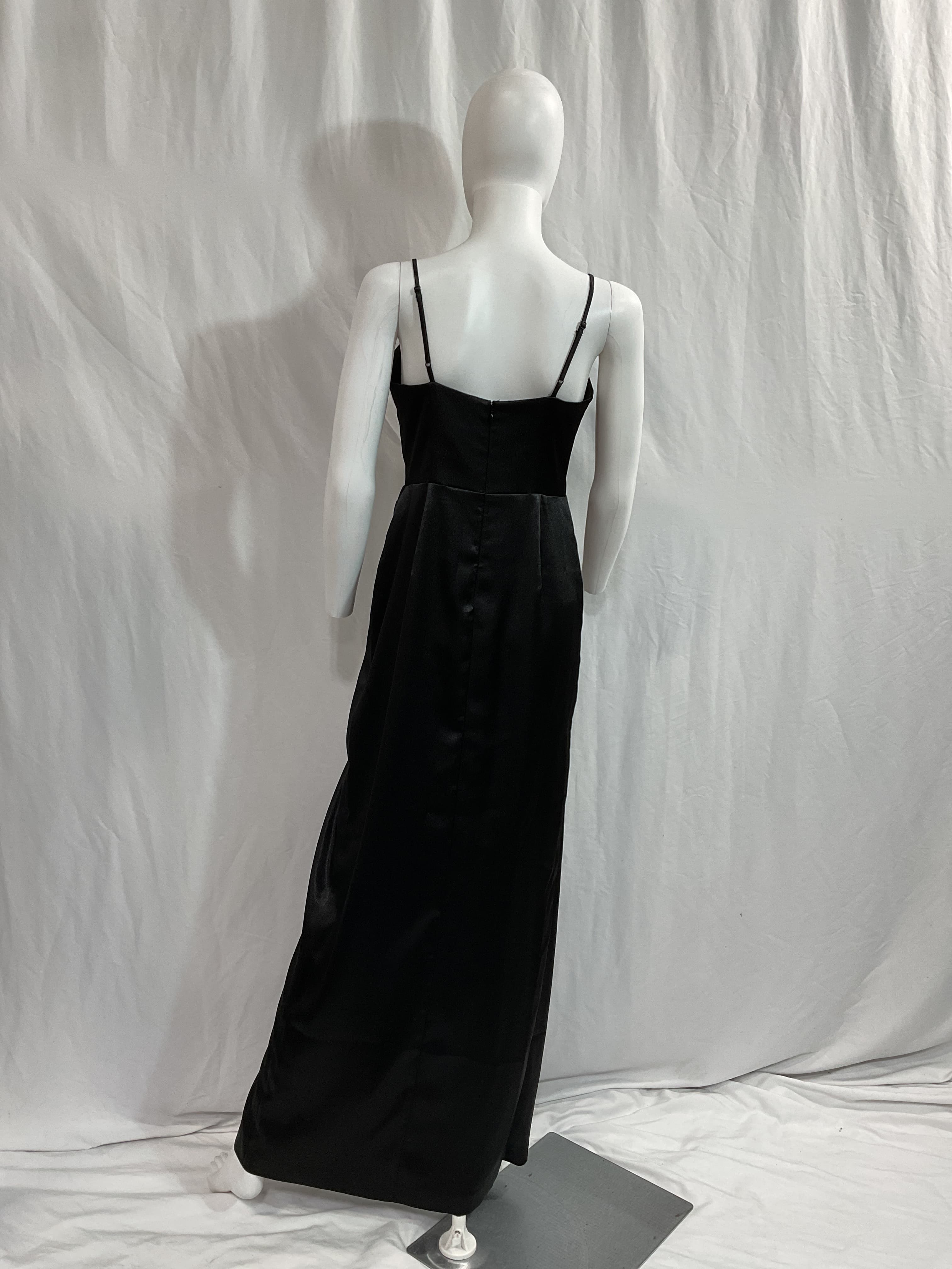 Aidan By Aidan Mattox V Neck Draped Column Gown - Image 3