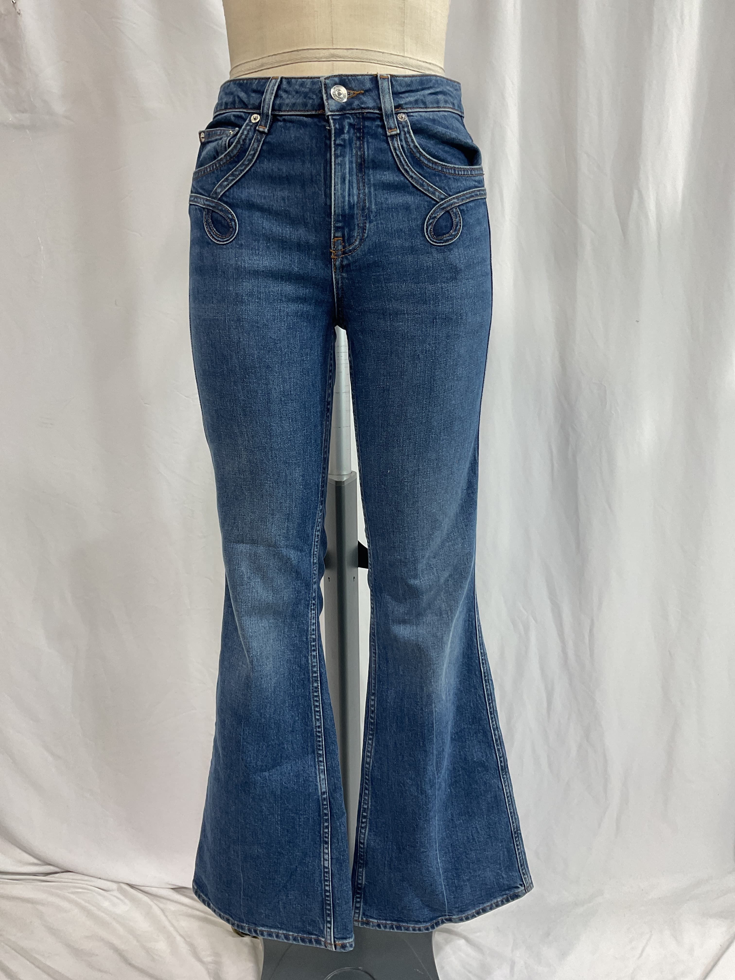 Prany Flared Leg Jeans - Image 4