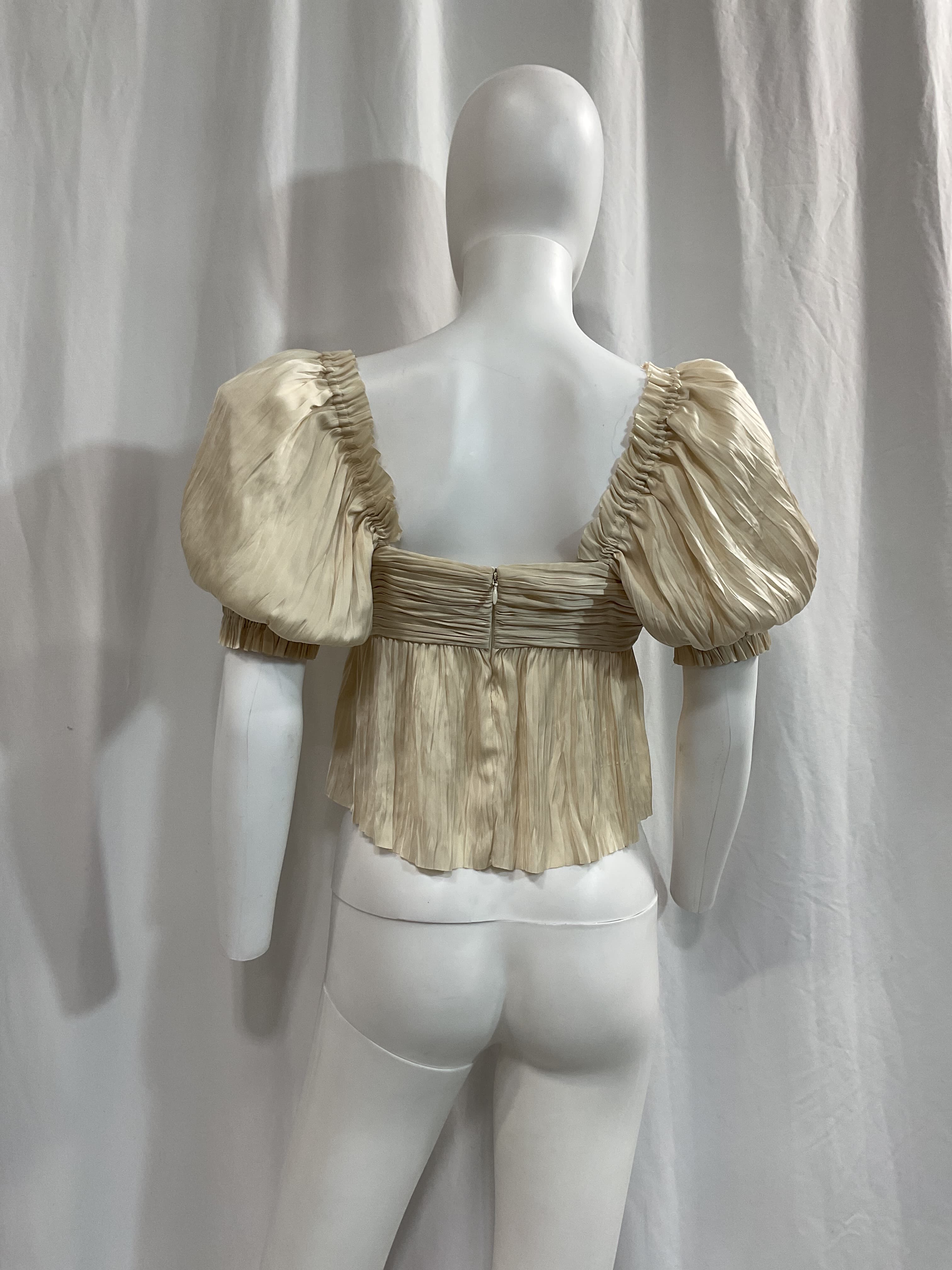 Puff-Sleeve Square-Neck Top - Image 3