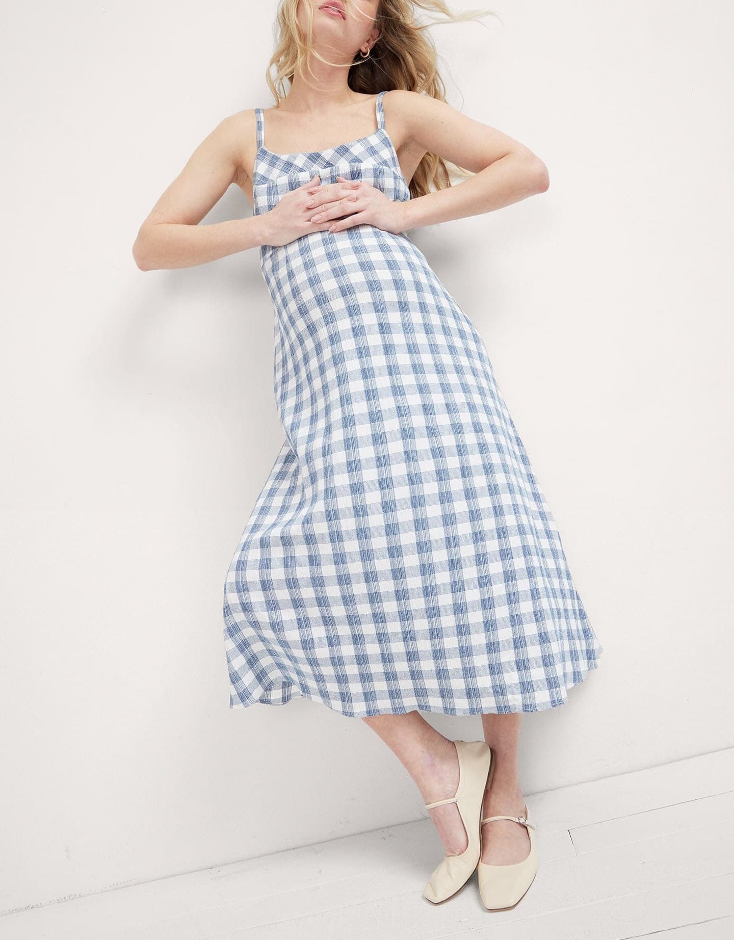 The Nina Crinkle Plaid Dress - Image 1
