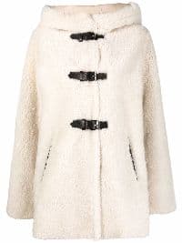 Buckle-Front Shearling Coat - Image 1