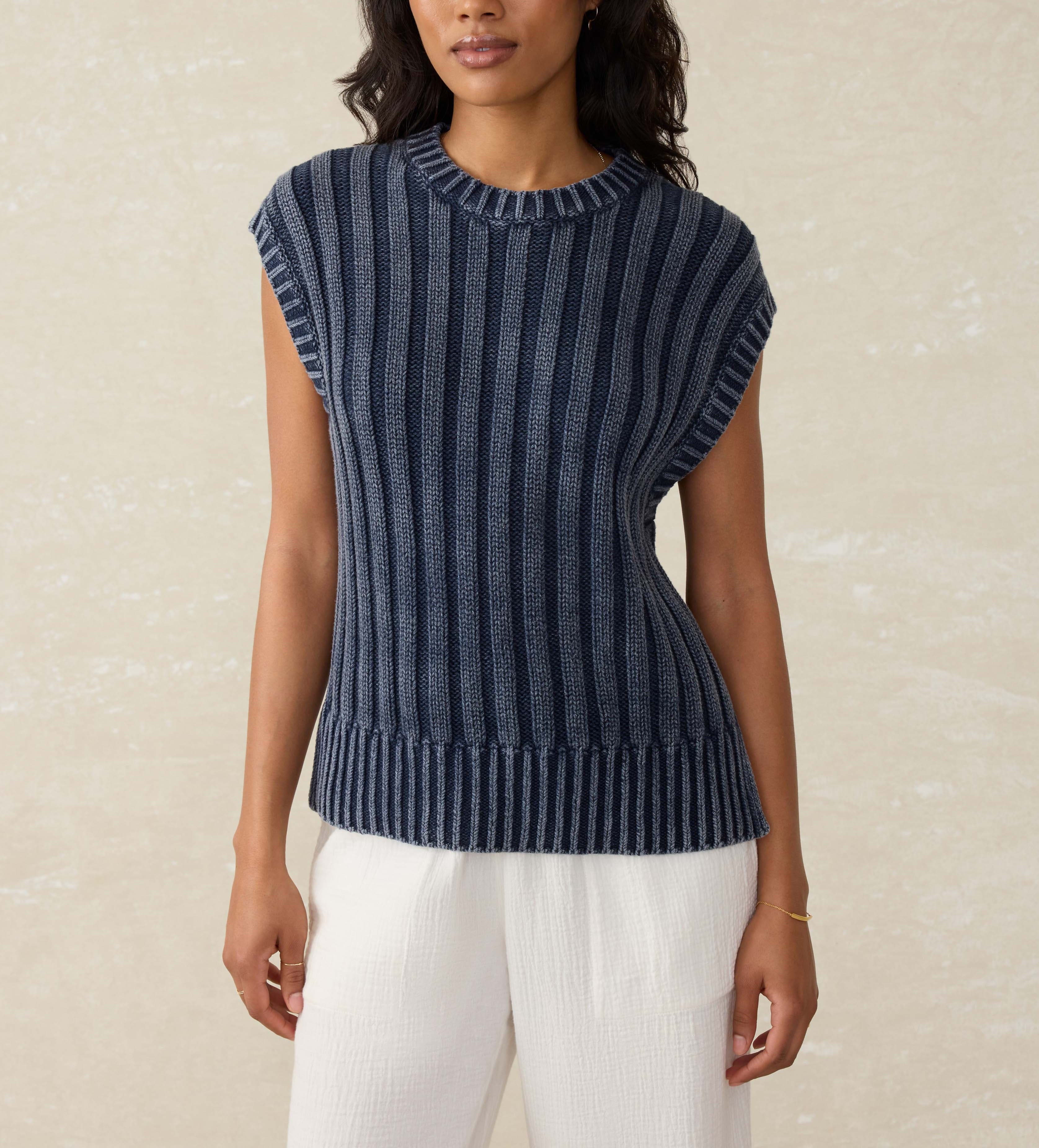 Sunwashed Sweater Vest - Navy Blazer - Image 1