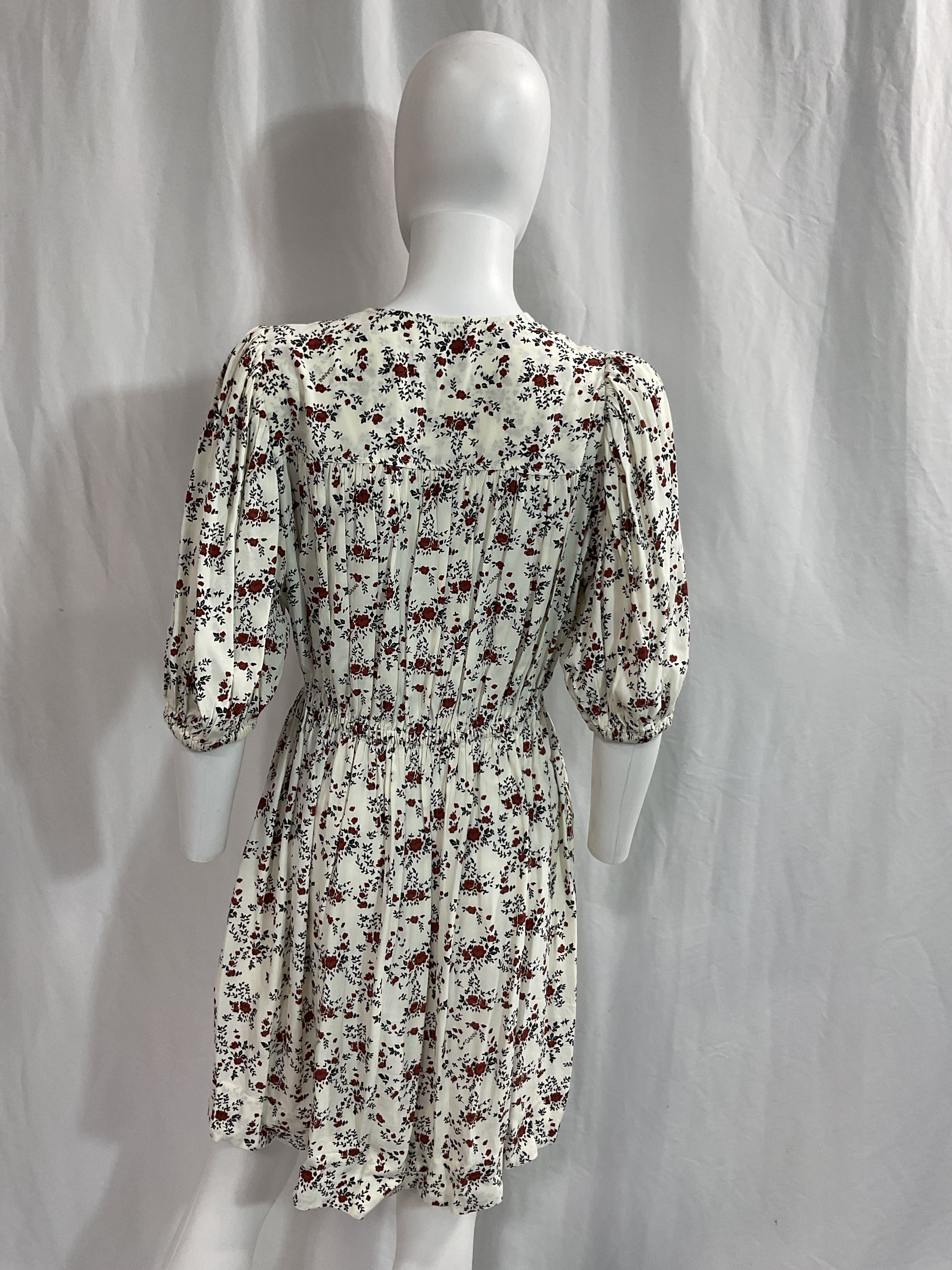 Printed Crepe Mini Dress - Image 2