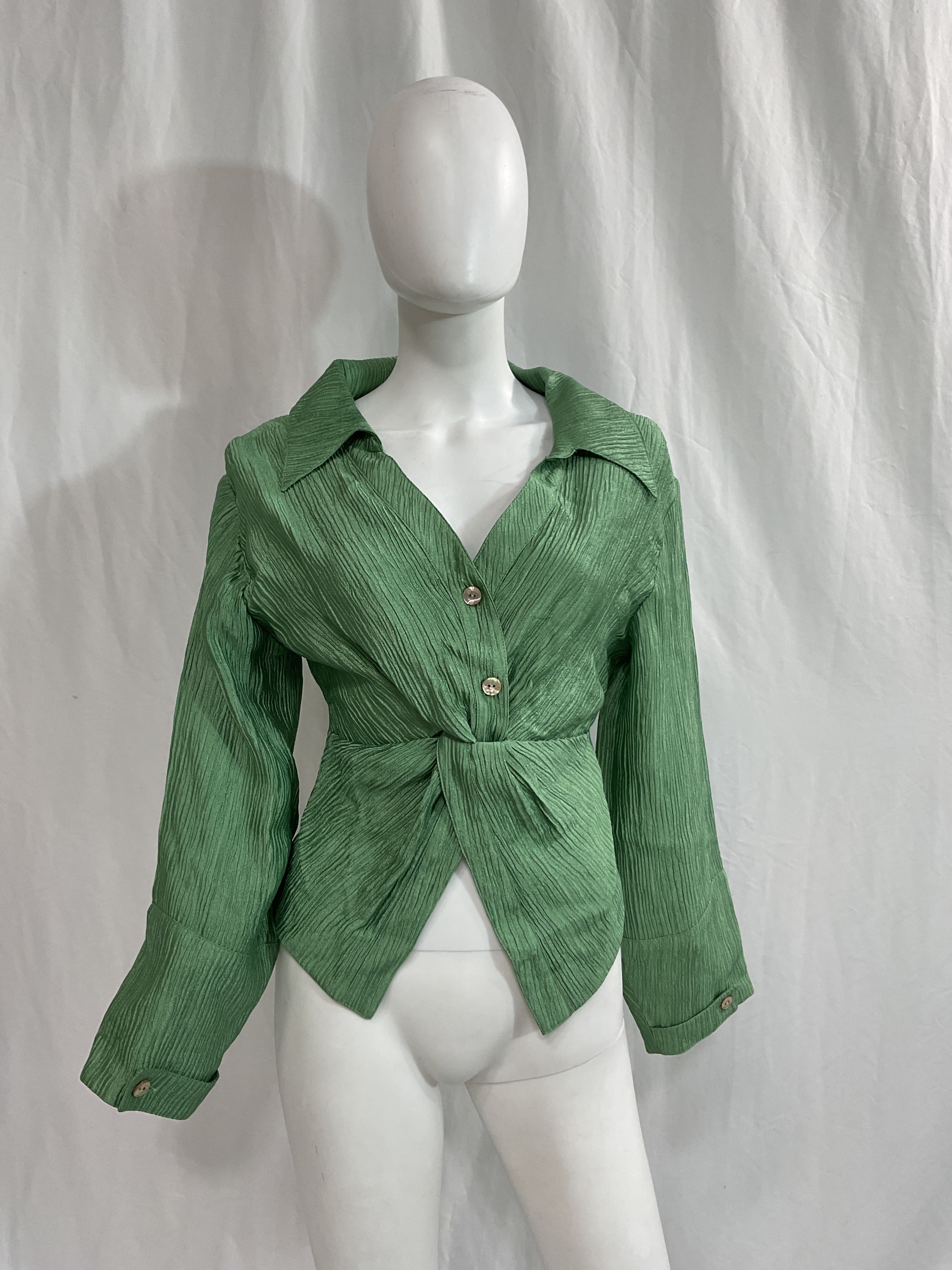 Idris Ruched Long Sleeve Blouse - Image 2