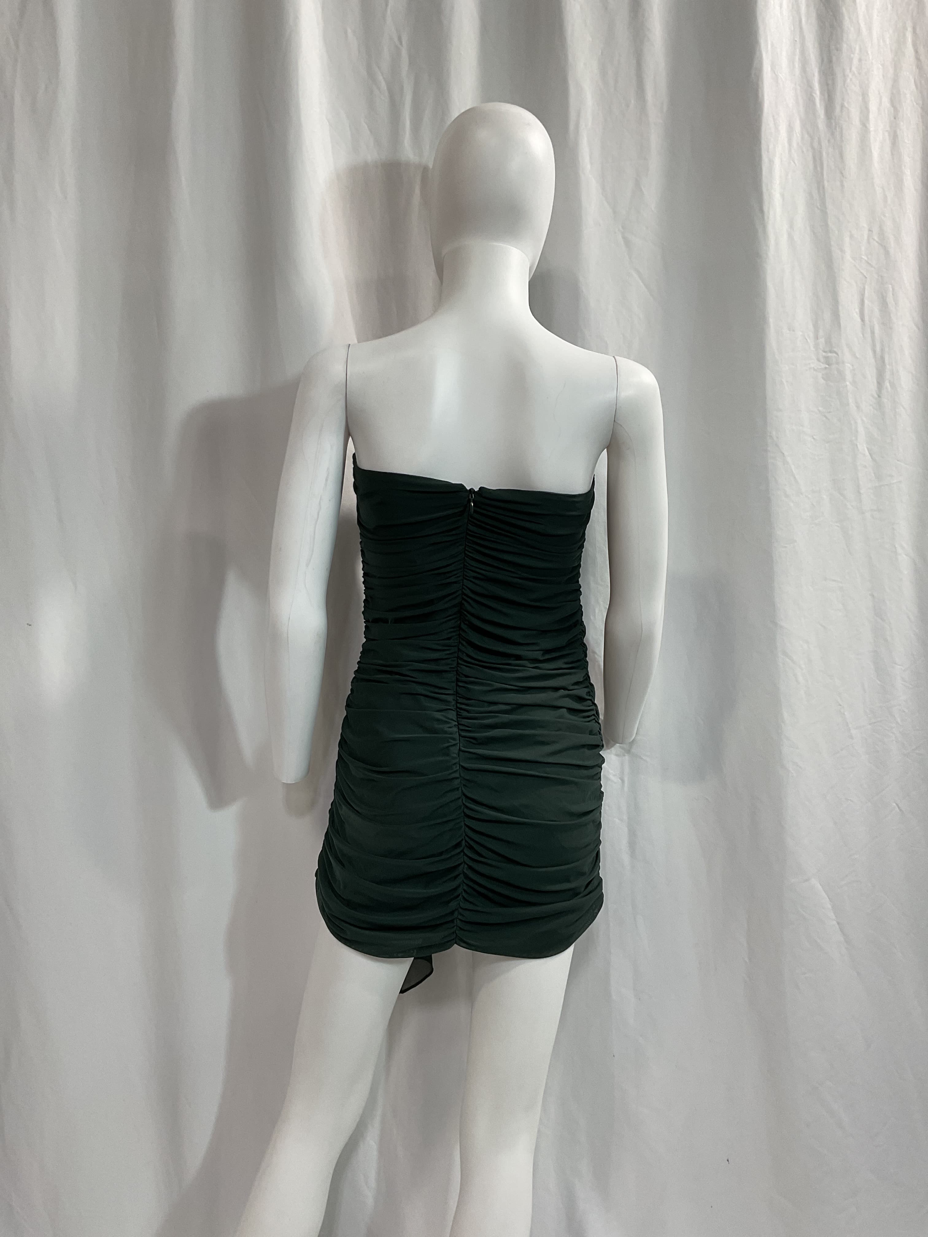 Anja Mini Dress In Moss - Image 2