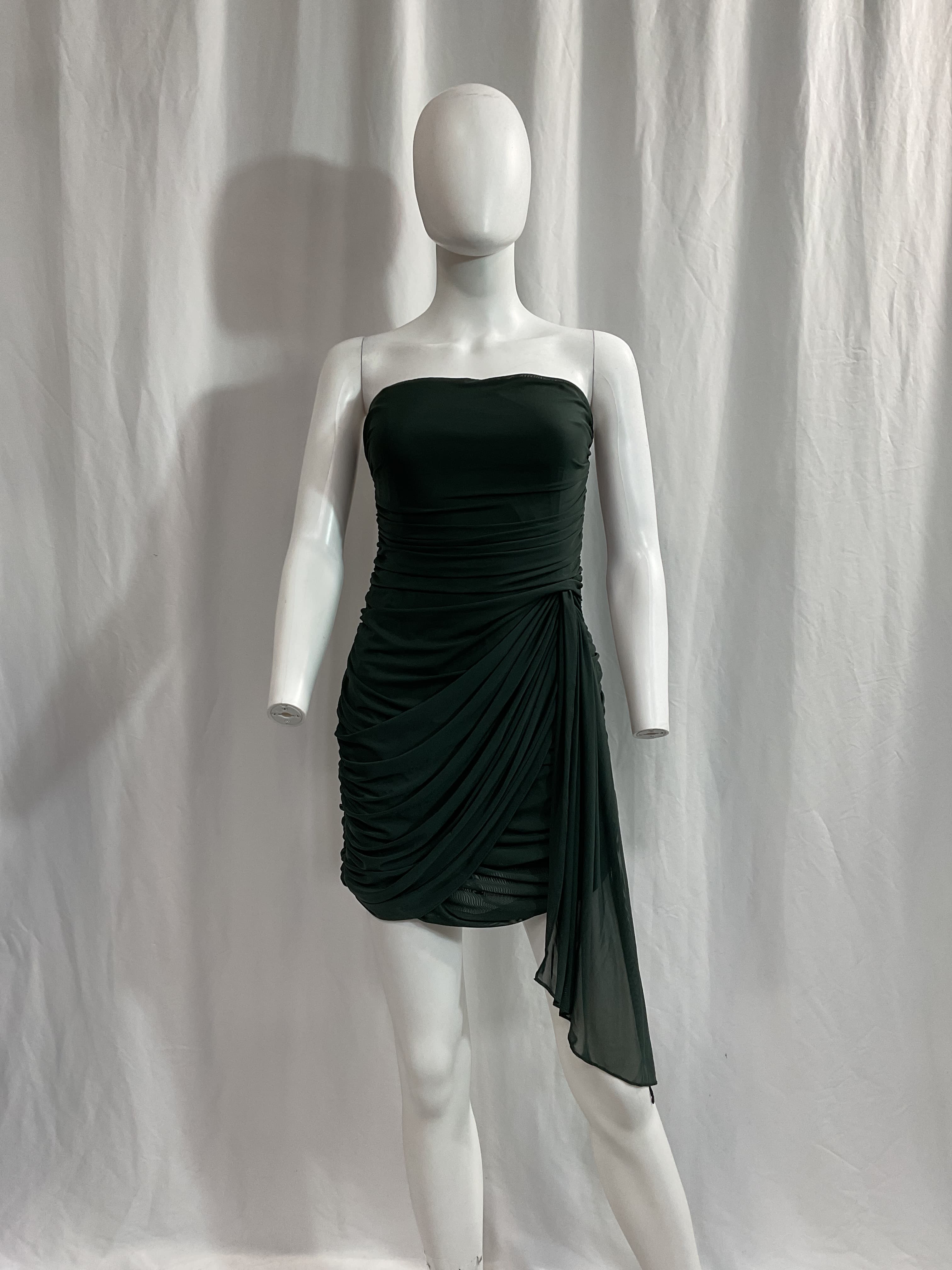 Anja Mini Dress In Moss - Image 3