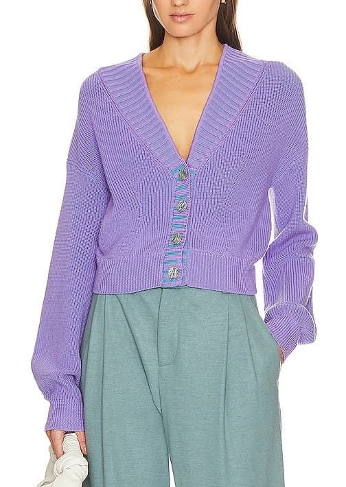 Merl Cardigan In Orchid - Image 1