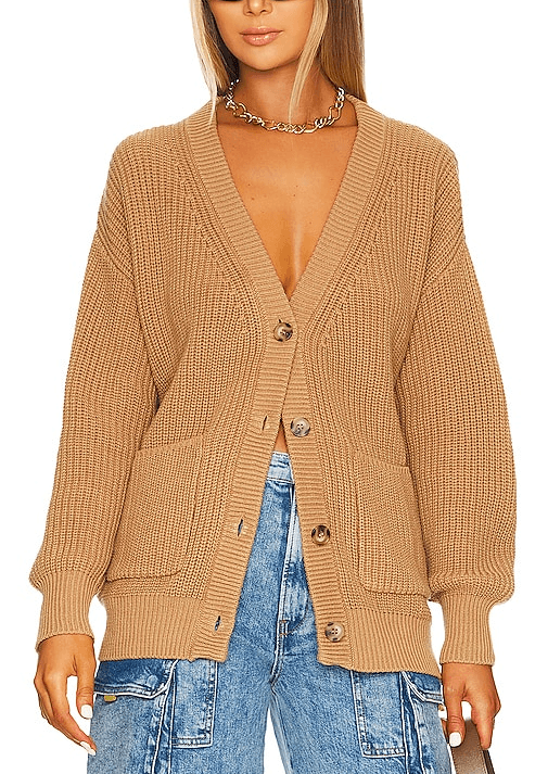 Nina Cardigan In Camel - Image 1