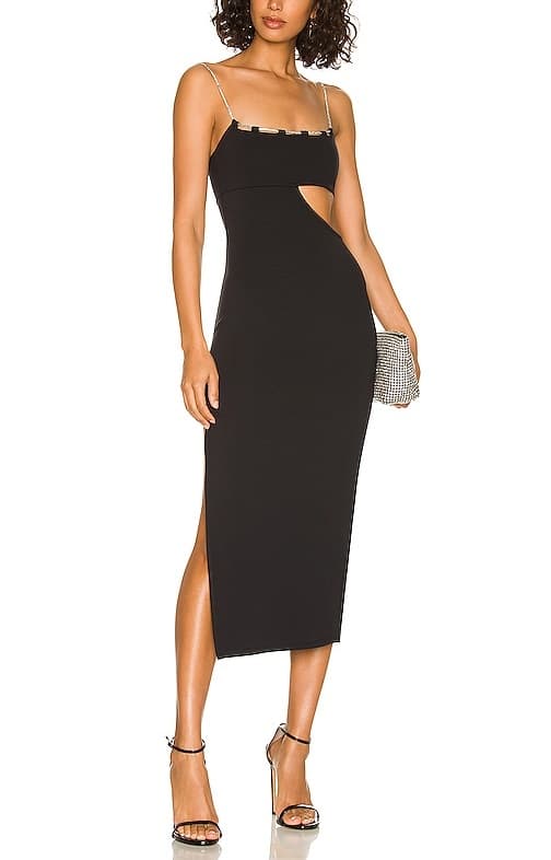 Charlotte Midi Dress In Black - Image 1