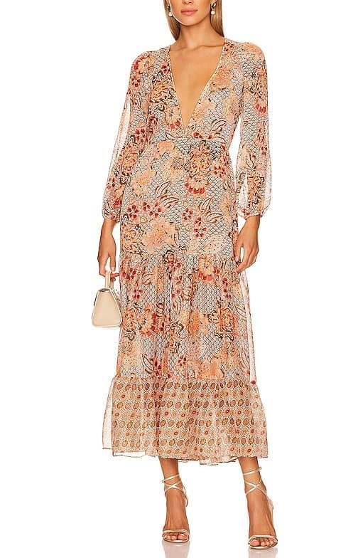 Anahita Dress In Flora Tile Mix - Image 1