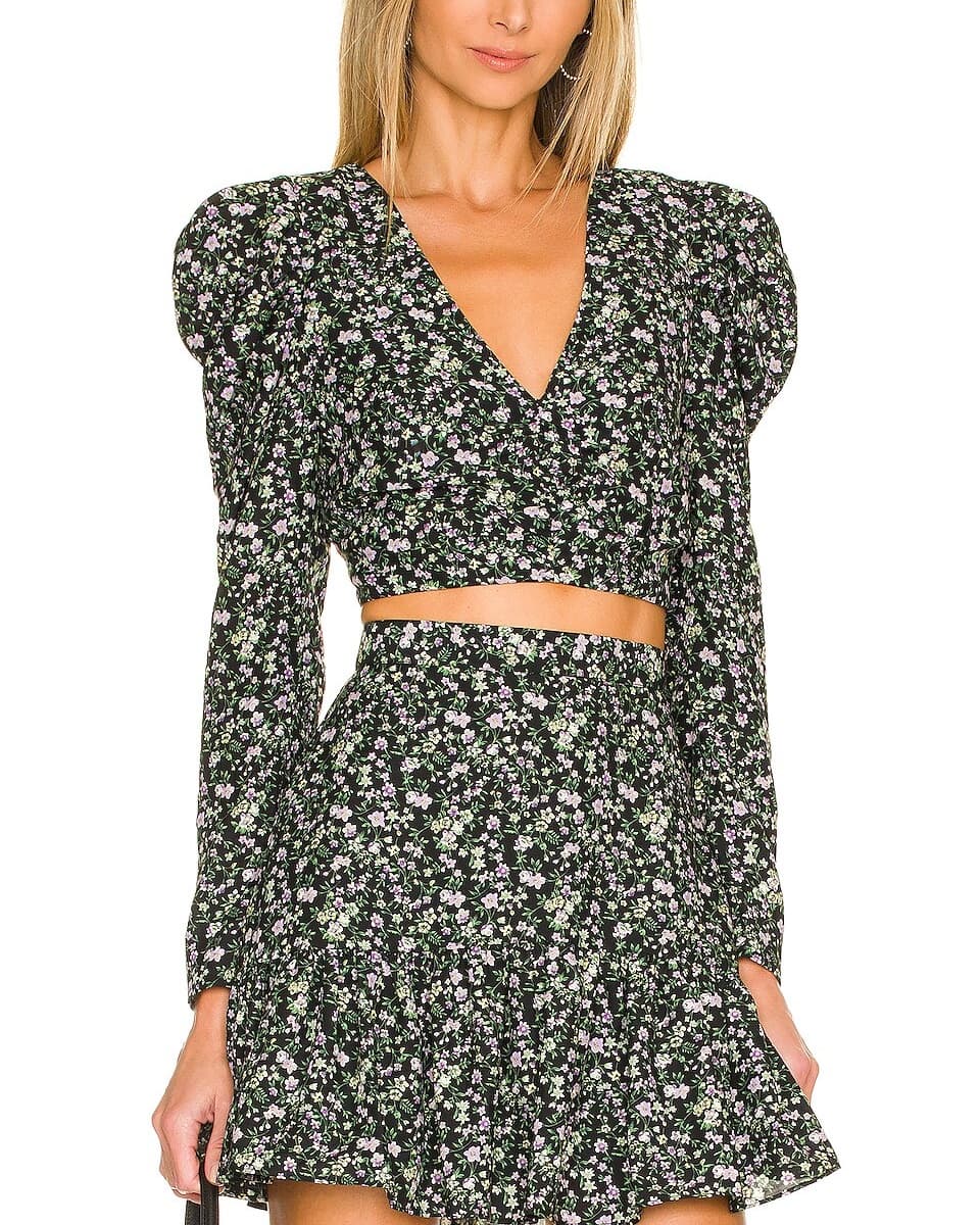Rivera V Neck Ruched Top - Image 1