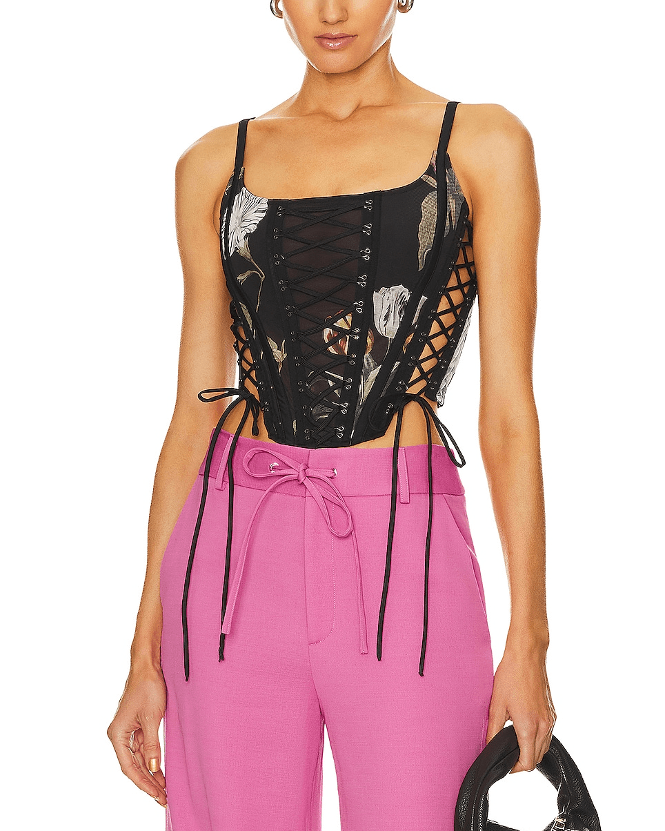 Print Laced Bustier - Image 1
