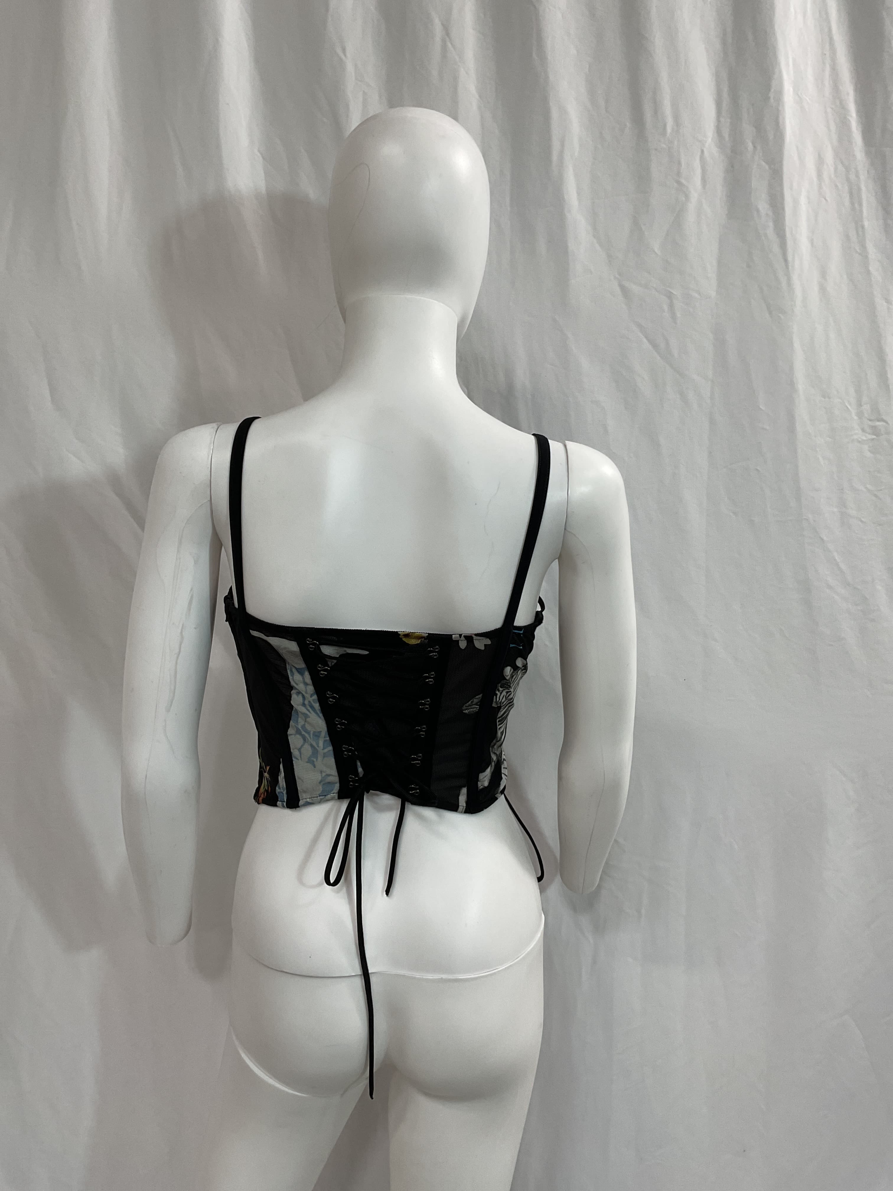 Print Laced Bustier - Image 3