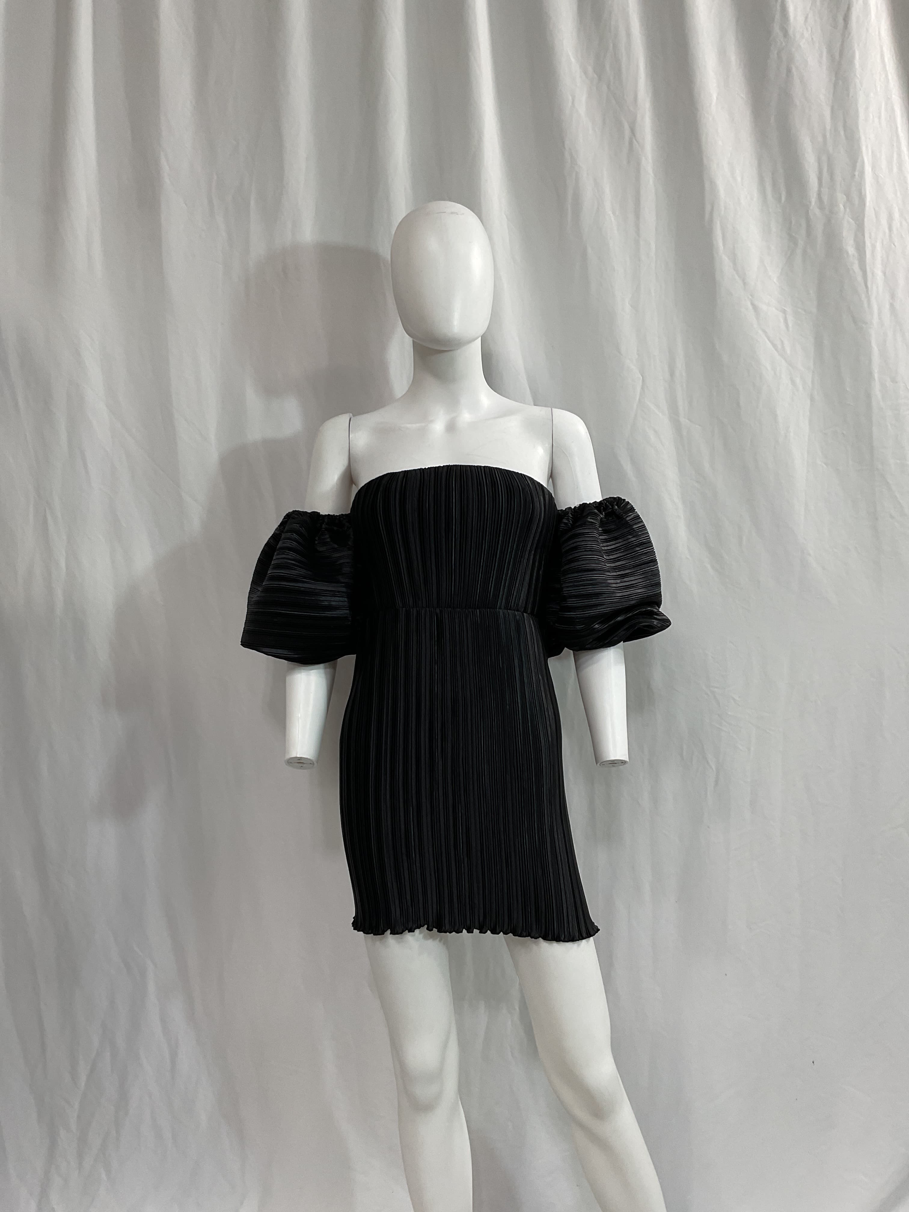 Sirene Mini Dress In Noir - Image 2
