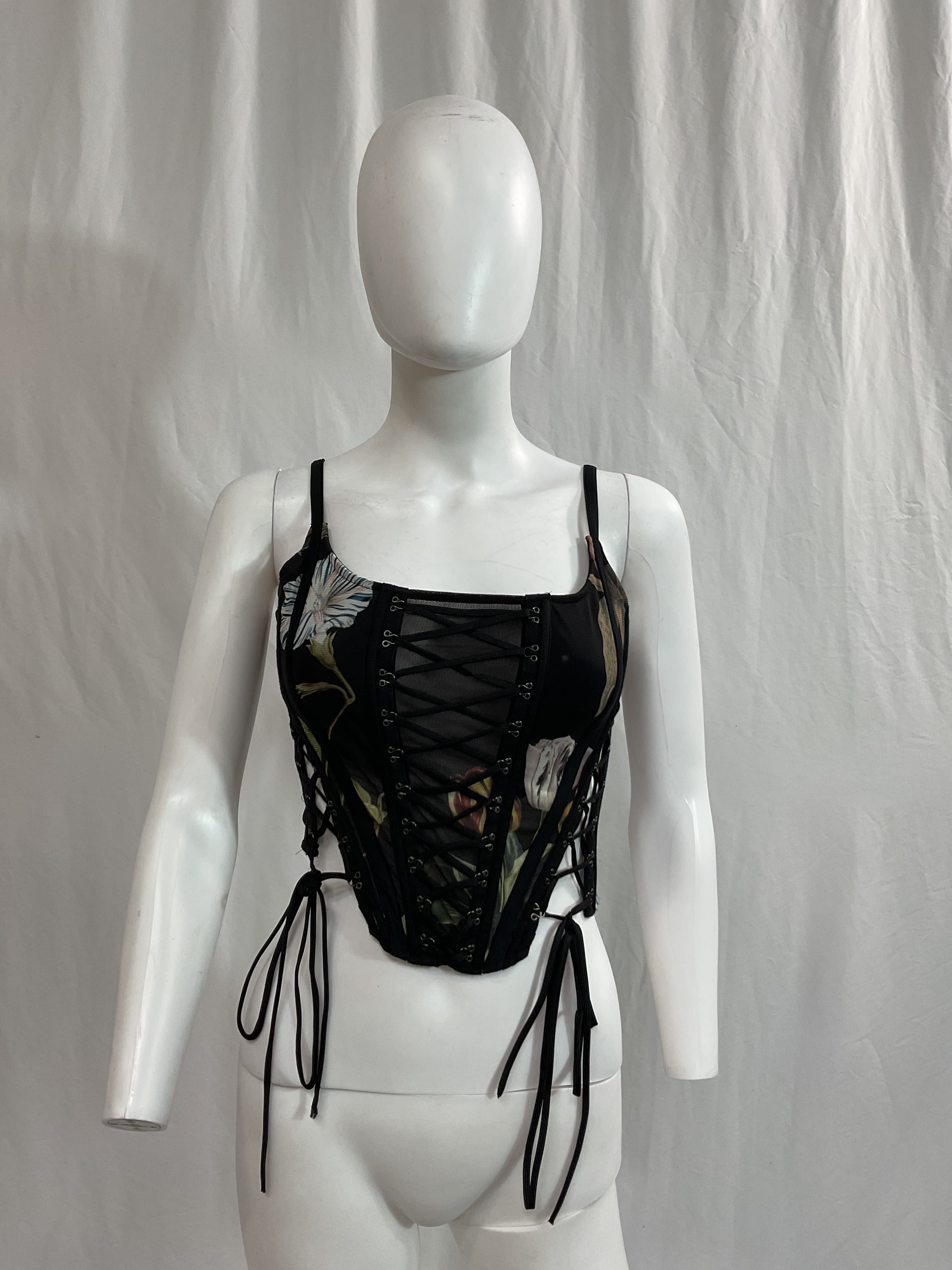 Print Laced Bustier - Image 4