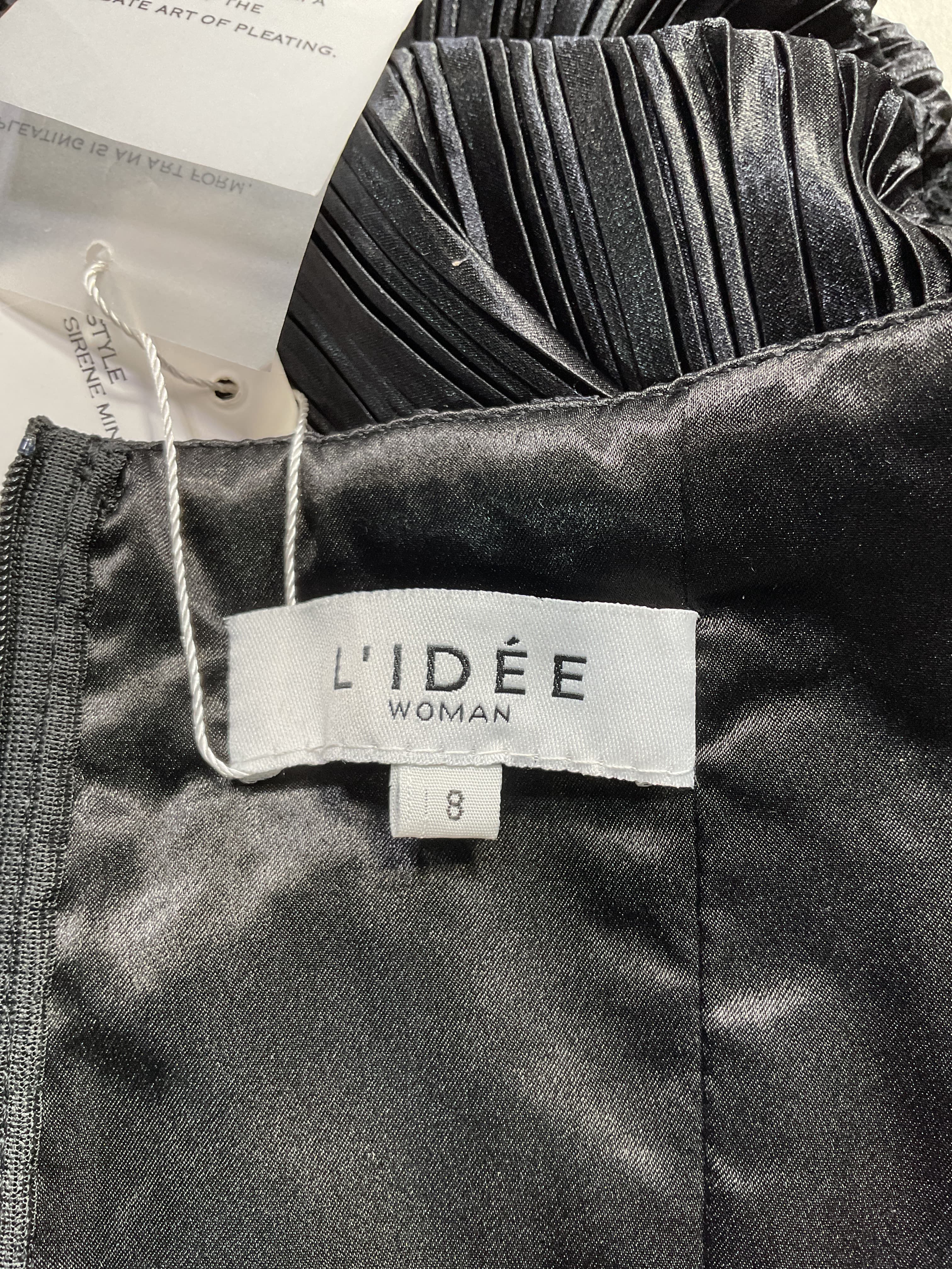 Sirene Mini Dress In Noir - Image 4