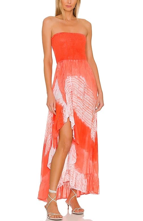 Eri Maxi Dress In Nata Coral - Image 1